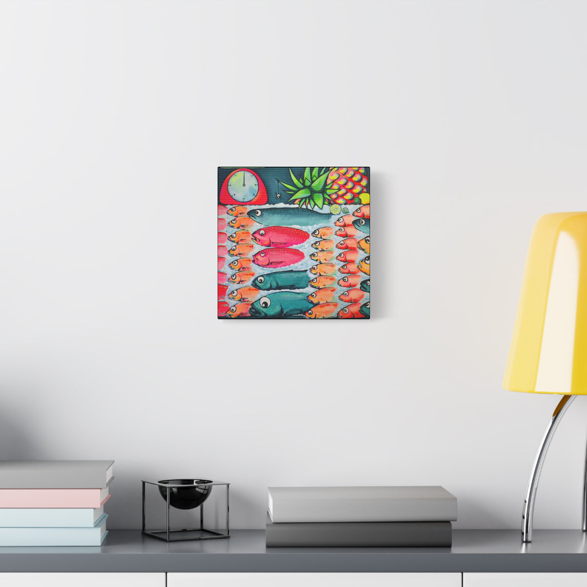Neon Cabo Fish Market Canvas Wall Art