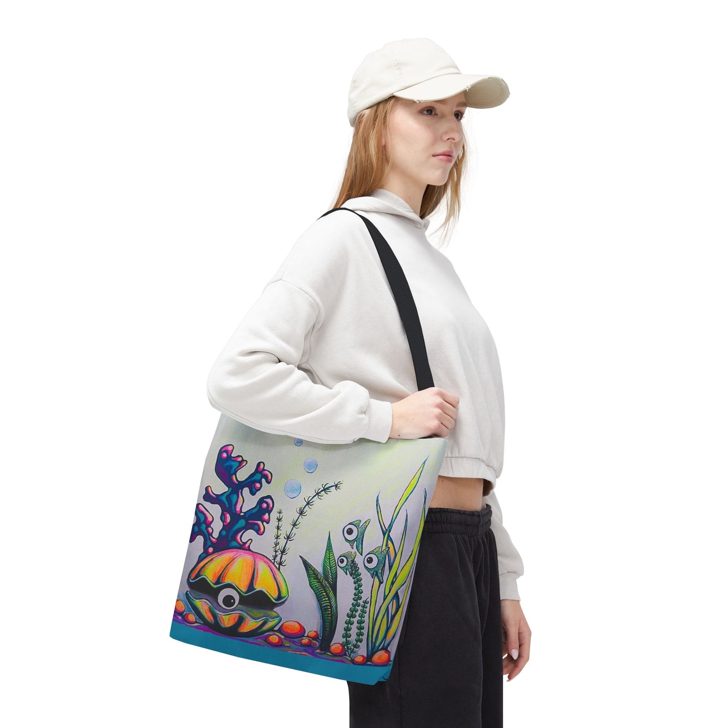 Premium Cyclops Clam Tote Bag, Original Artist Design, Reusable Shopping Tote,  Eco-Friendly