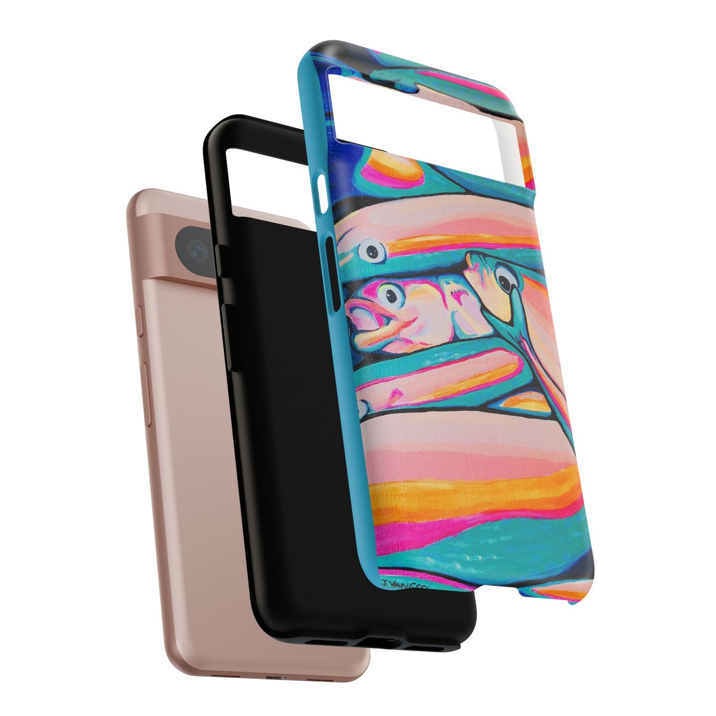 Neon Fish Tough Phone Case