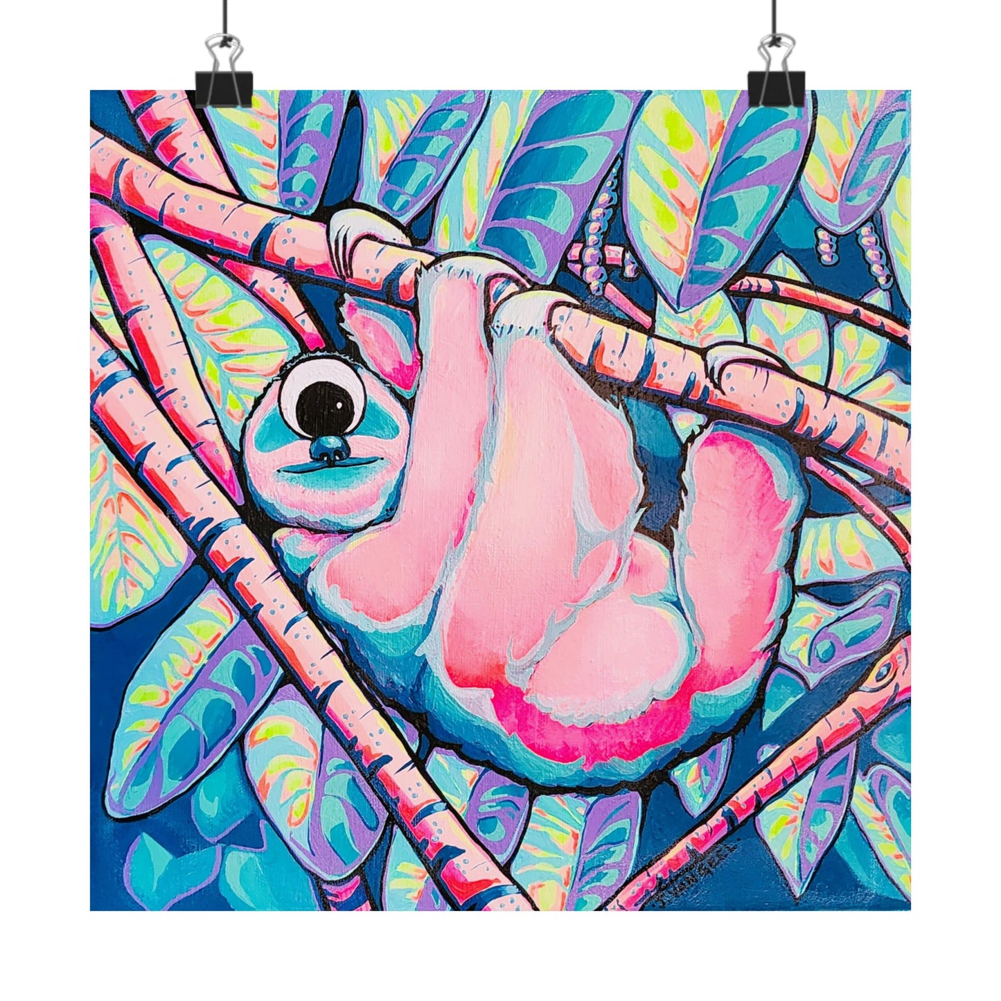 Cyclops Sloth Giclée Art Poster