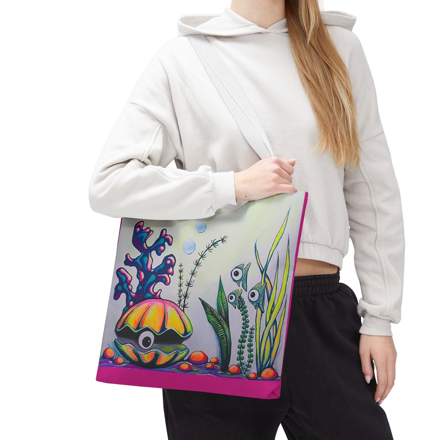 Premium Cyclops Clam Tote Bag, Original Artist Design, Reusable Shopping Tote,  Eco-Friendly