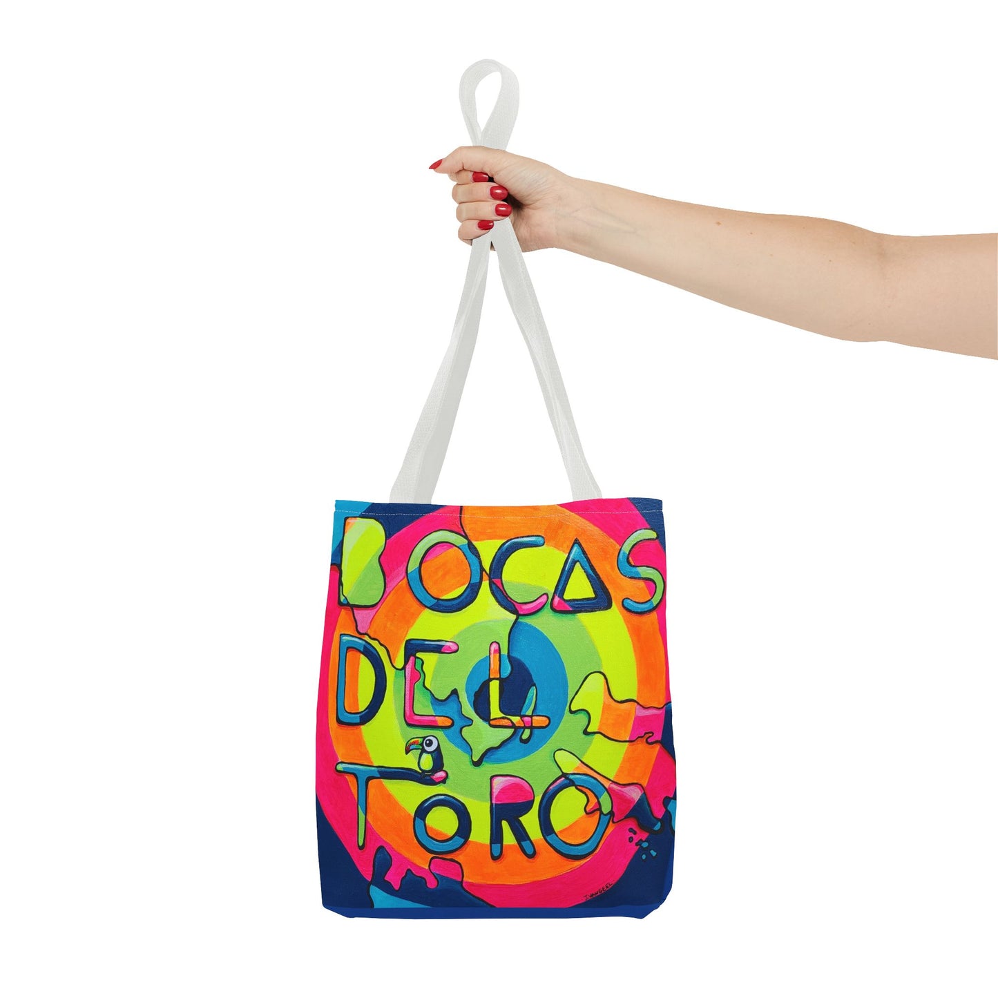 Premium Bocas Del Toro Islands Tote Bag, Original Artist Design, Reusable Shopping Tote,  Eco-Friendly