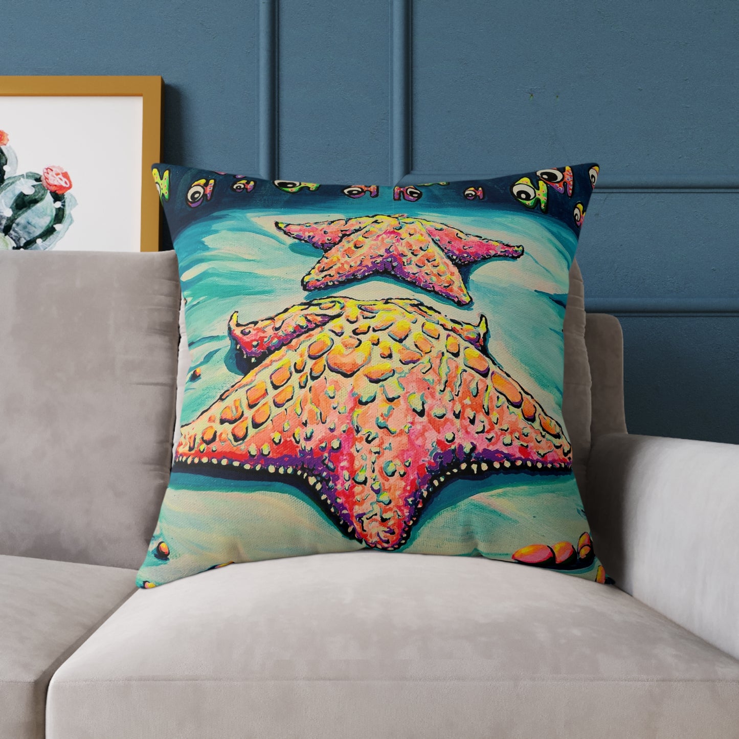 Cyclops Starfish Art Canvas Decorative Pillow