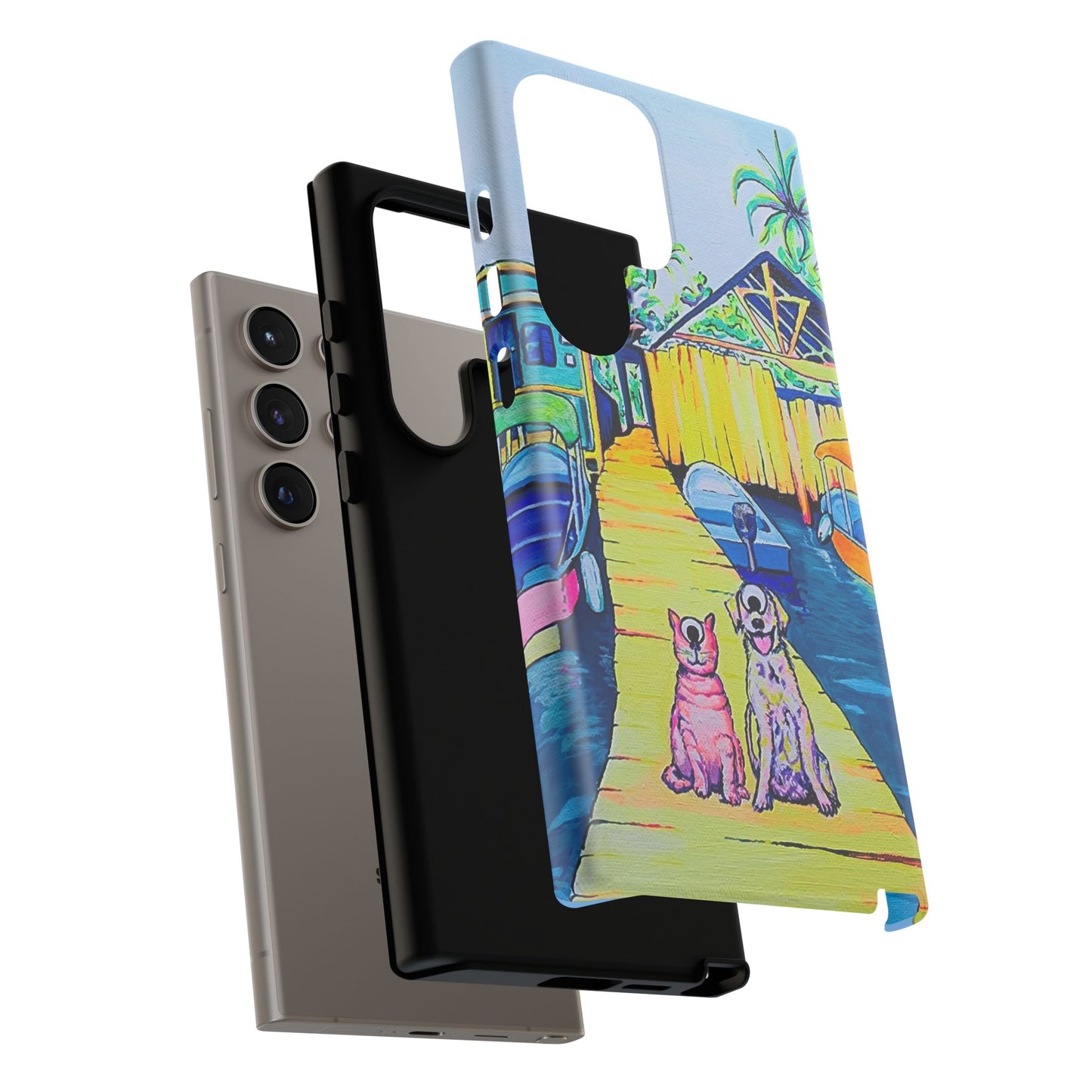 Cyclops Cat and Dog in Bocas Tough Phone Case