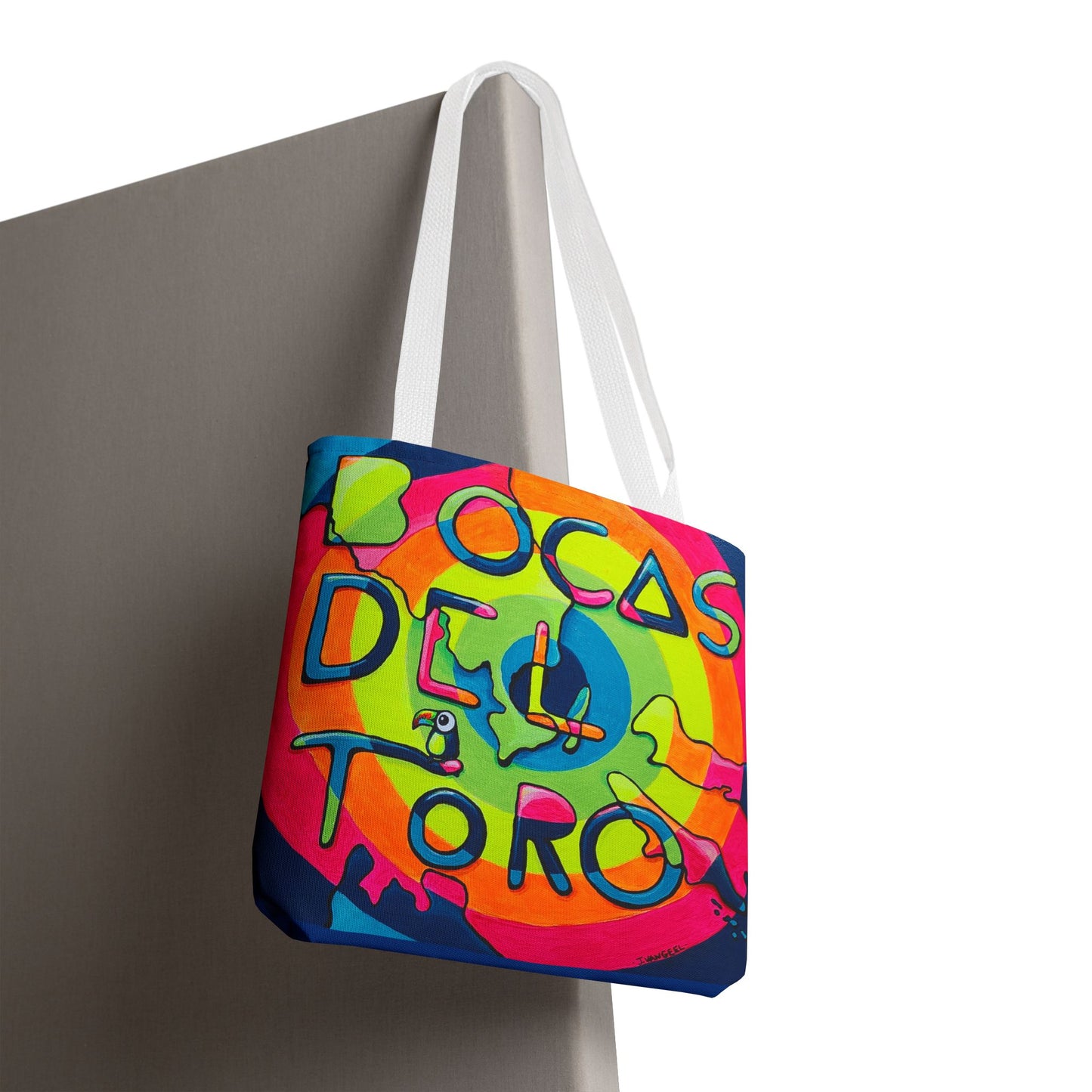 Premium Bocas Del Toro Islands Tote Bag, Original Artist Design, Reusable Shopping Tote,  Eco-Friendly