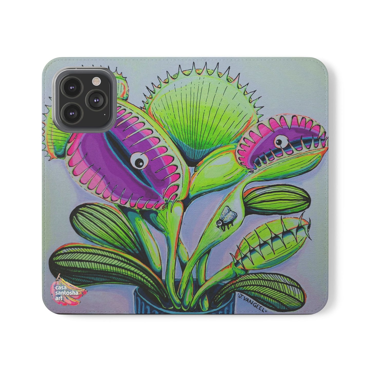 Cyclops Venus Fly Trap Flip Phone Case – Wallet Cover with Card Slots