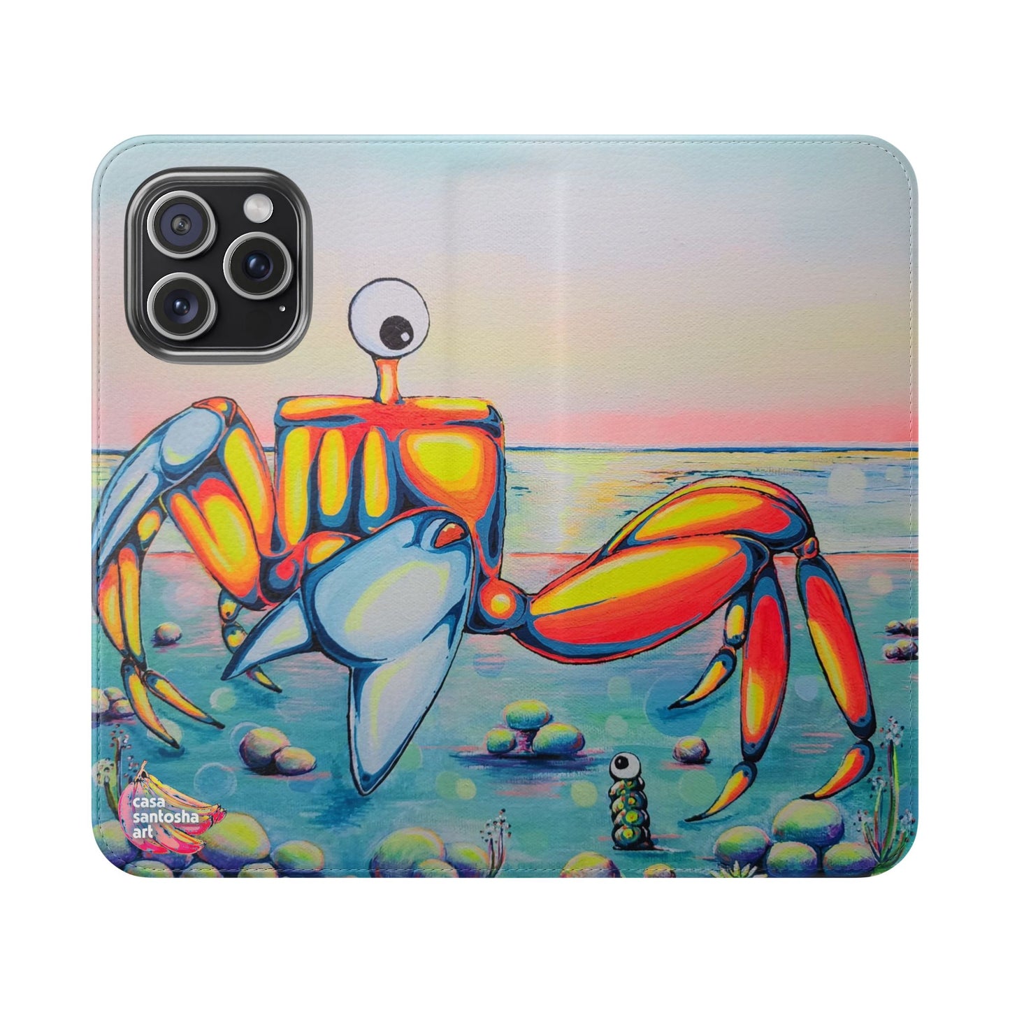 Cyclops Crab Flip Phone Case – Wallet Cover with Card Slots