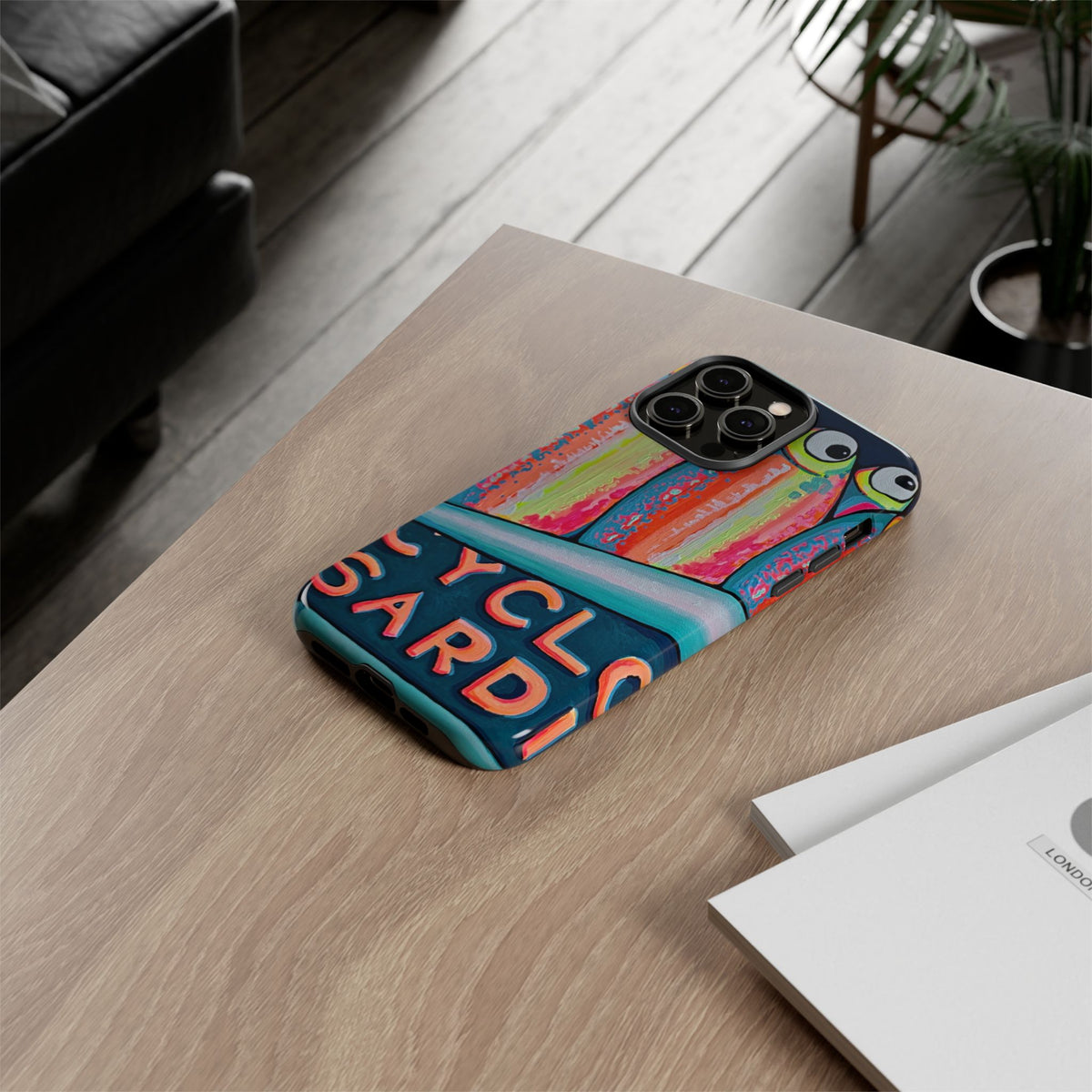 Neon Sardines Tough Phone Case