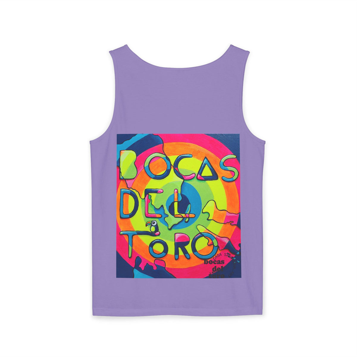 Unisex Bocas Del Toro Islands Tank Top - neon pop art by Casa Santosha Art