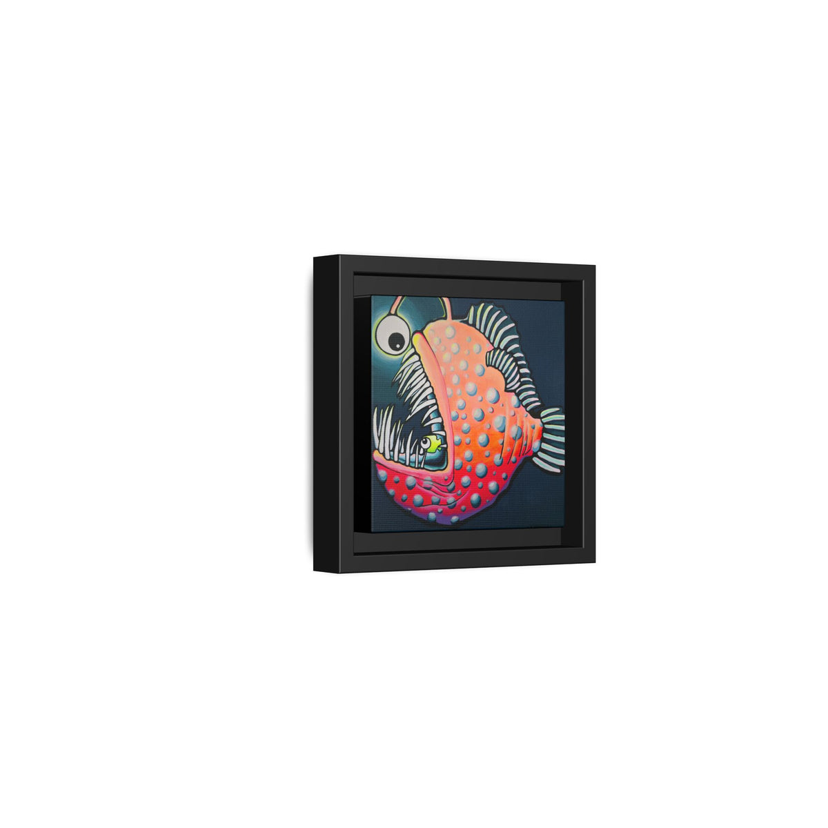 Framed Cyclops Anglerfish Canvas Wall Art