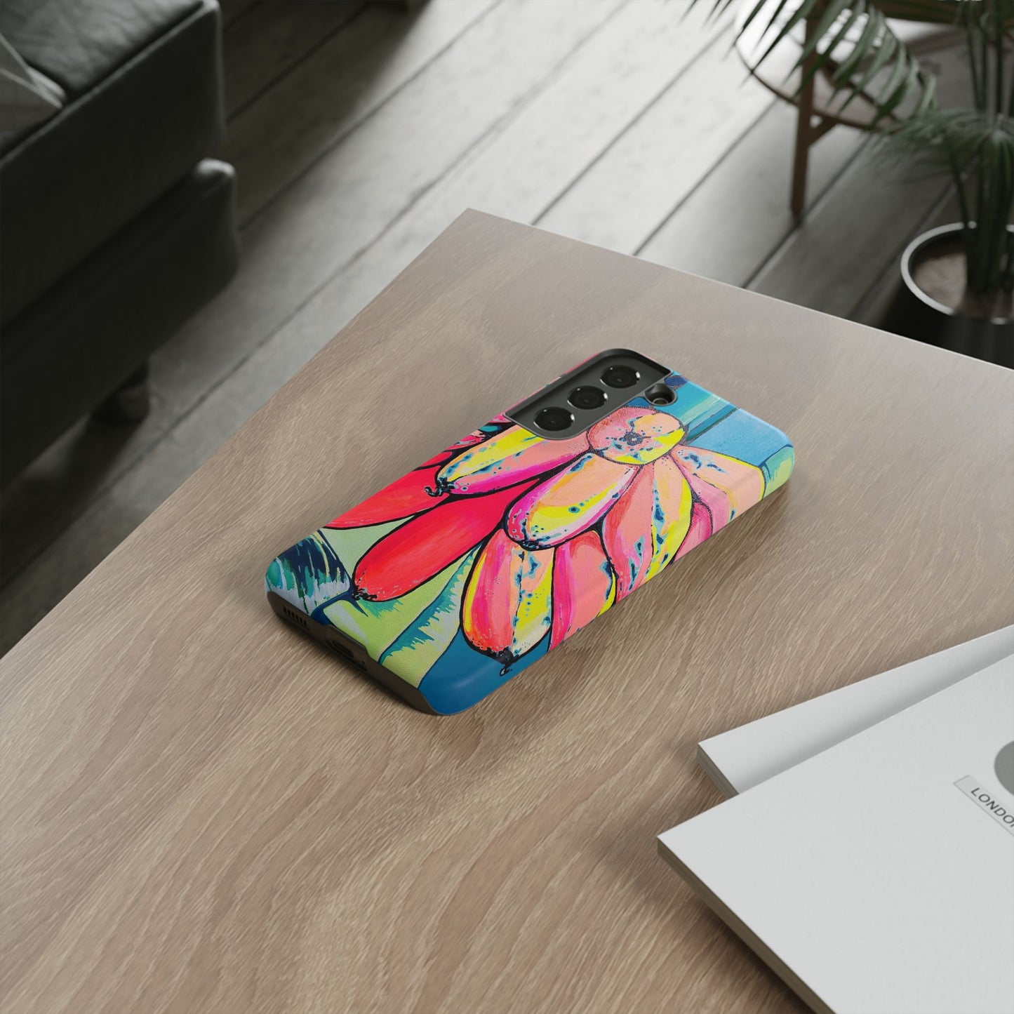 Neon Primitivo Bananas Tough Phone Case