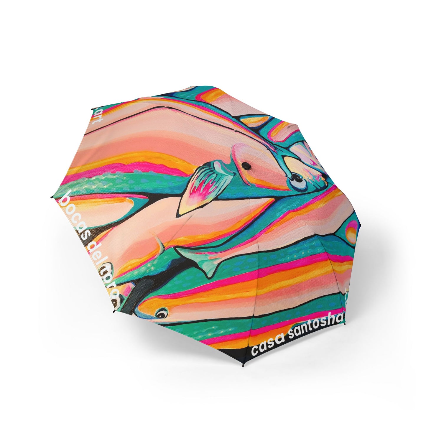 Neon Fish Tropical Umbrella - Foldable & Stylish Rain Gear