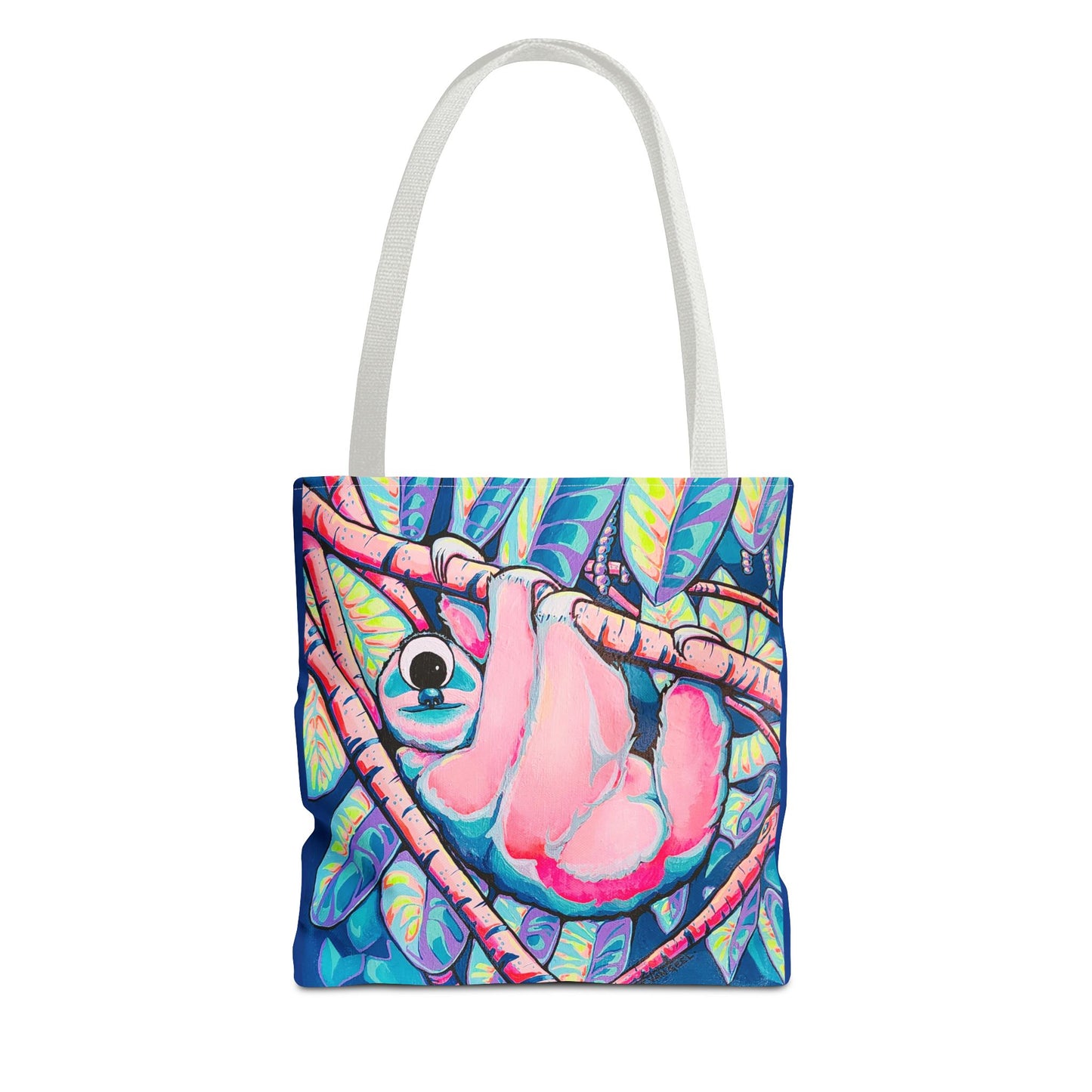 Premium Cyclops Sloth Tote Bag, Original Artist Design, Reusable Shopping Tote, Eco-Friendly