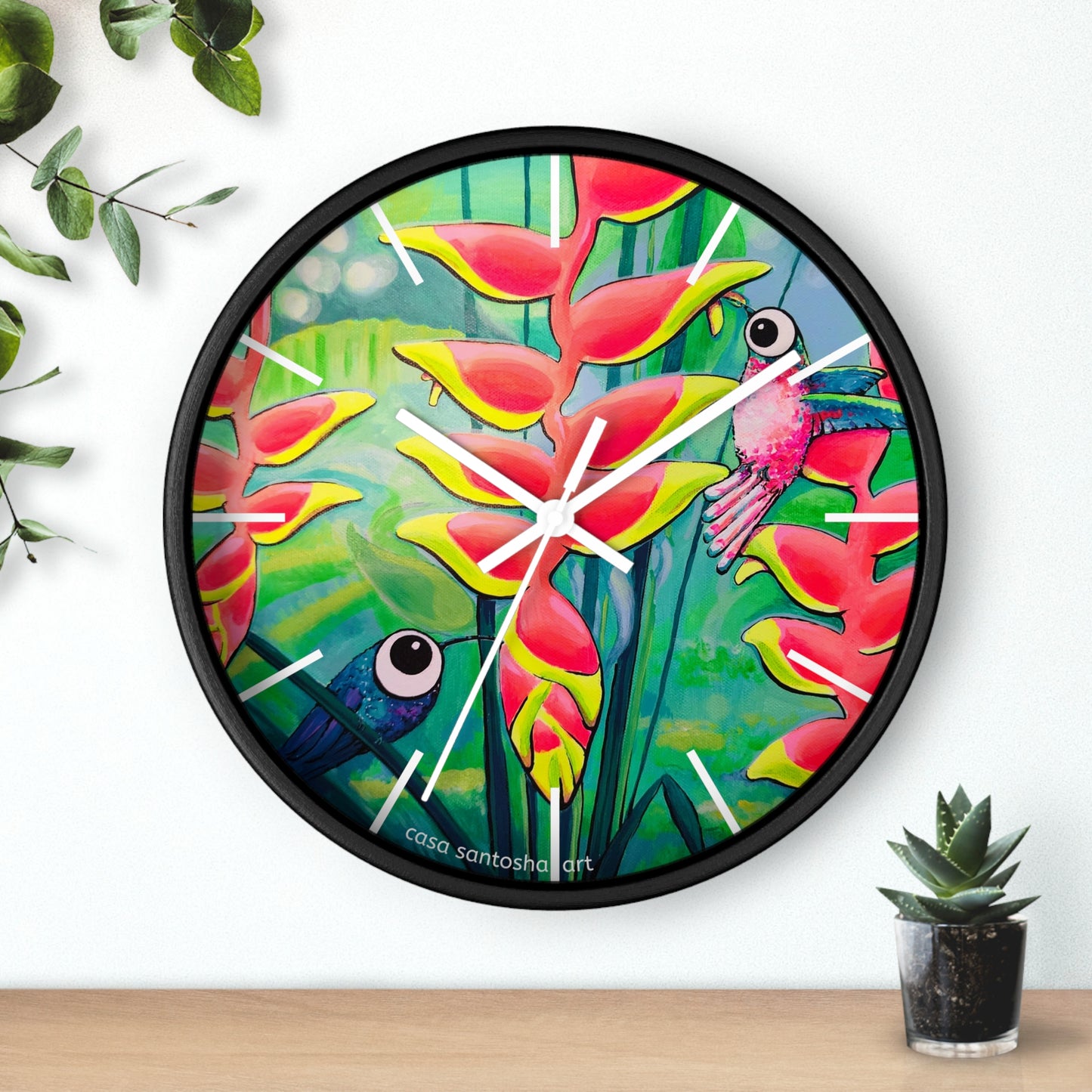 Cyclops Hummingbirds Pop Art Wall Clock