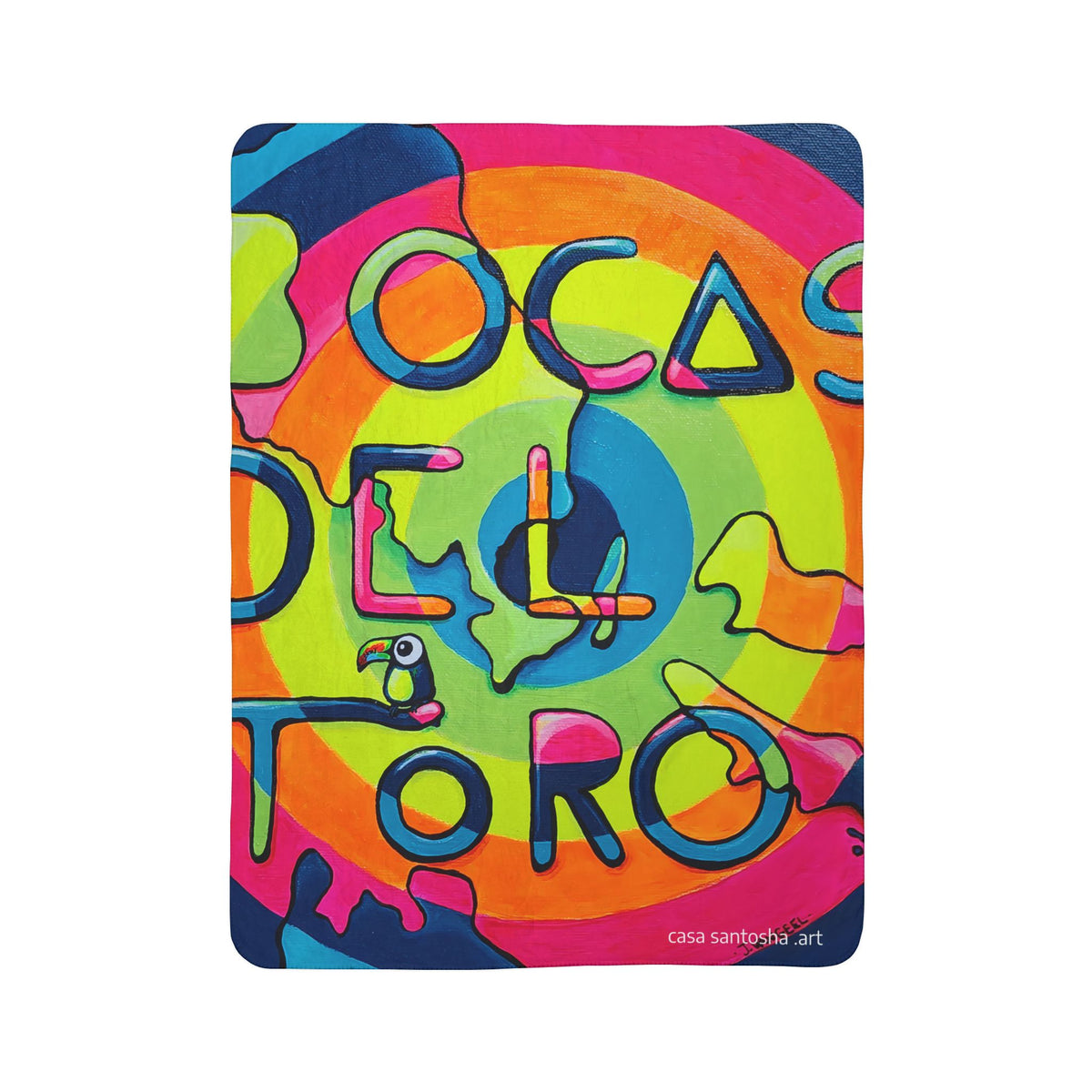 Bocas Del Toro Islands Fleece Sherpa Blanket