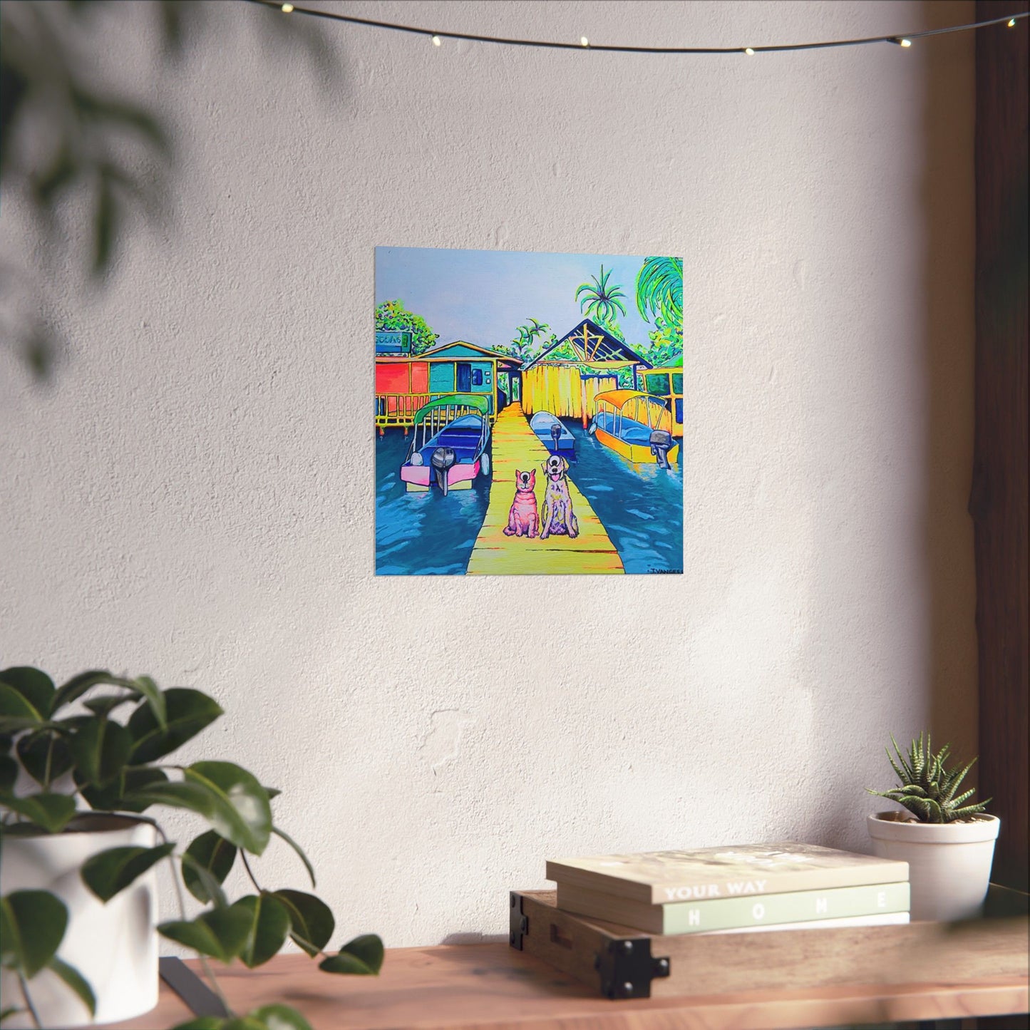 Cyclops Cat and Dog in Bocas Giclée Art Poster