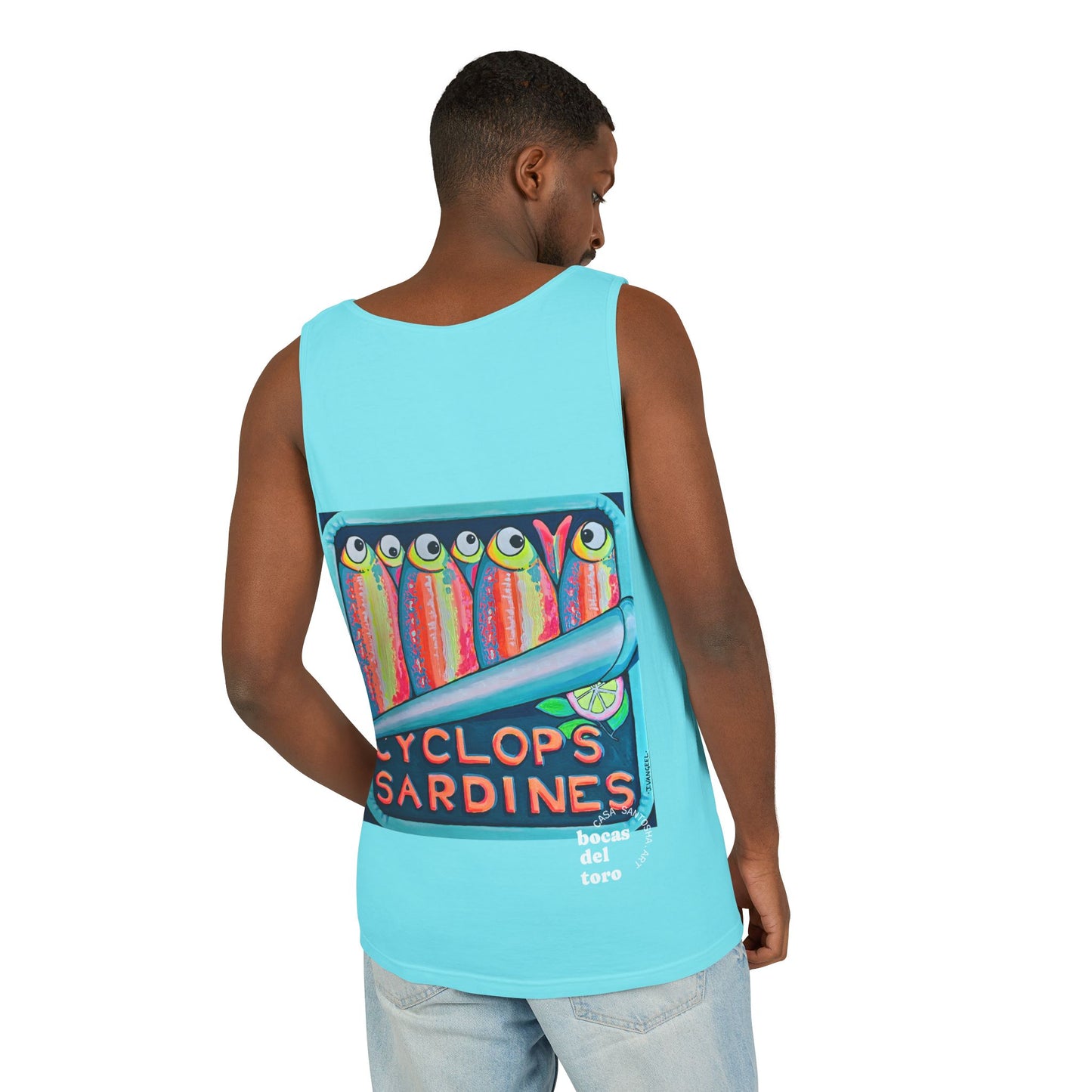 Unisex Neon Sardines Tank Top - Perfect for Summer Vibes