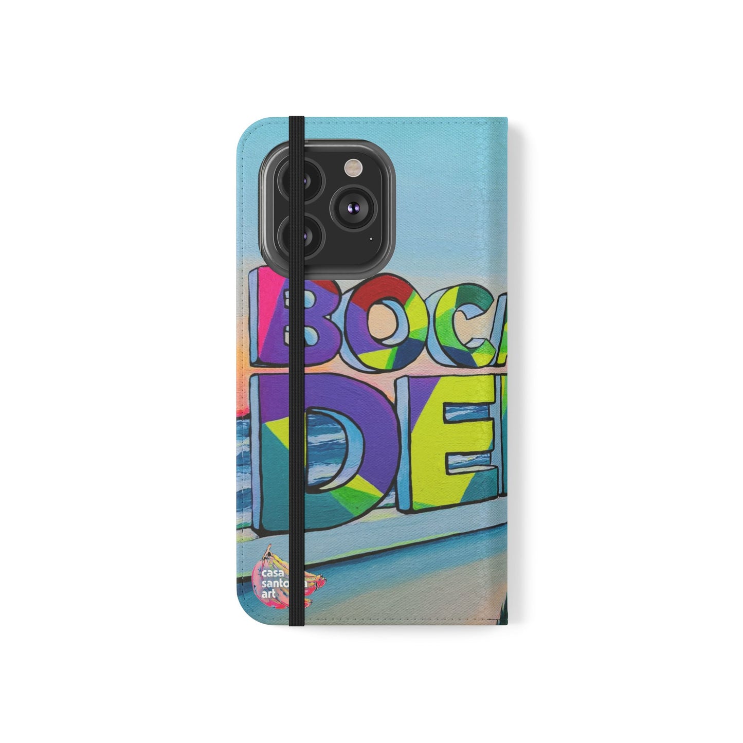 Bocas Del Toro Sign Flip Phone Case – Wallet Cover with Card Slots
