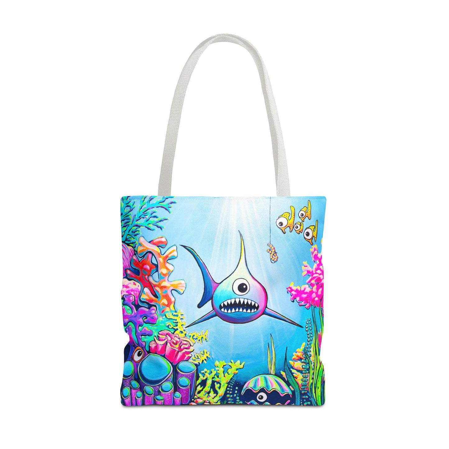 Premium Cyclops Shark Tote Bag, Original Artist Design, Reusable Shopping Tote,  Eco-Friendly