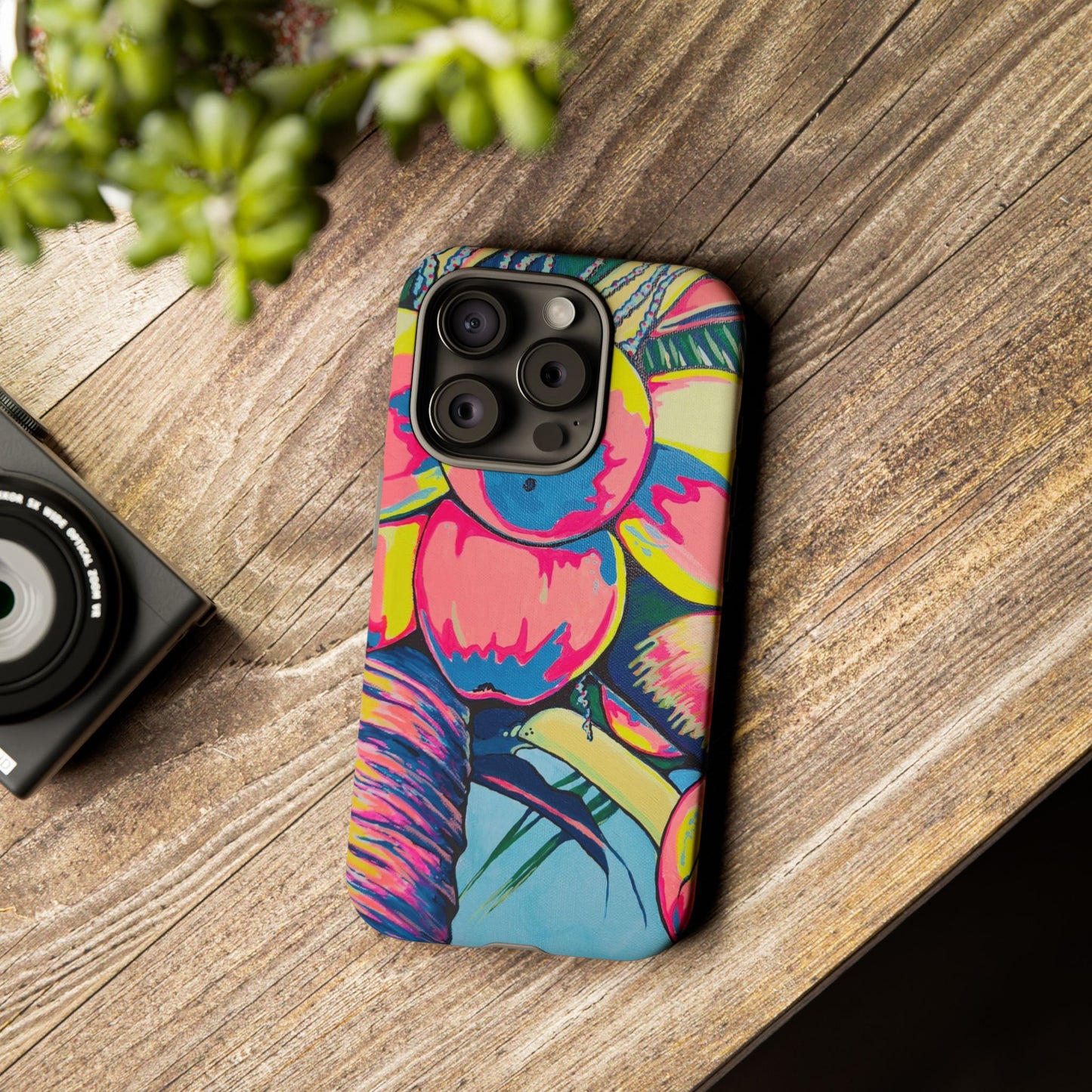 Neon Coconuts Tough Phone Case
