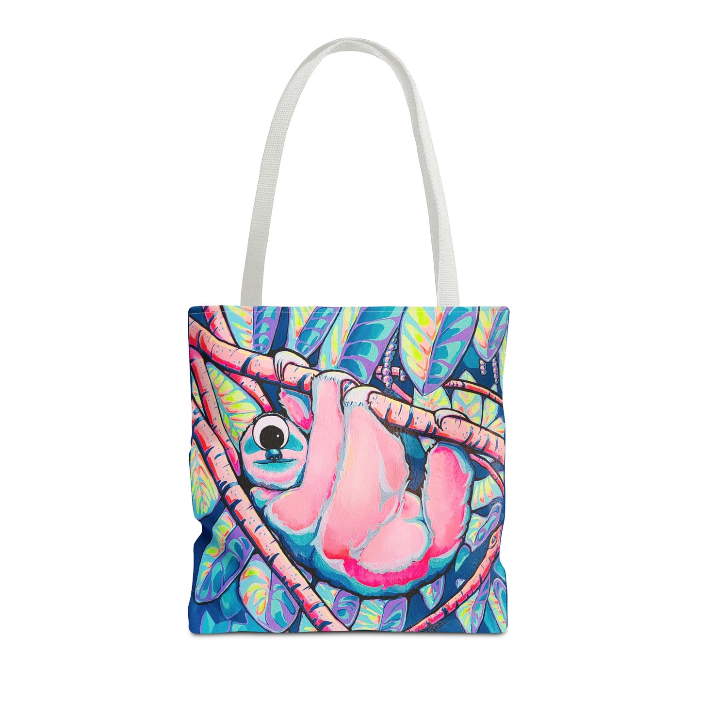 Premium Cyclops Sloth Tote Bag, Original Artist Design, Reusable Shopping Tote, Eco-Friendly