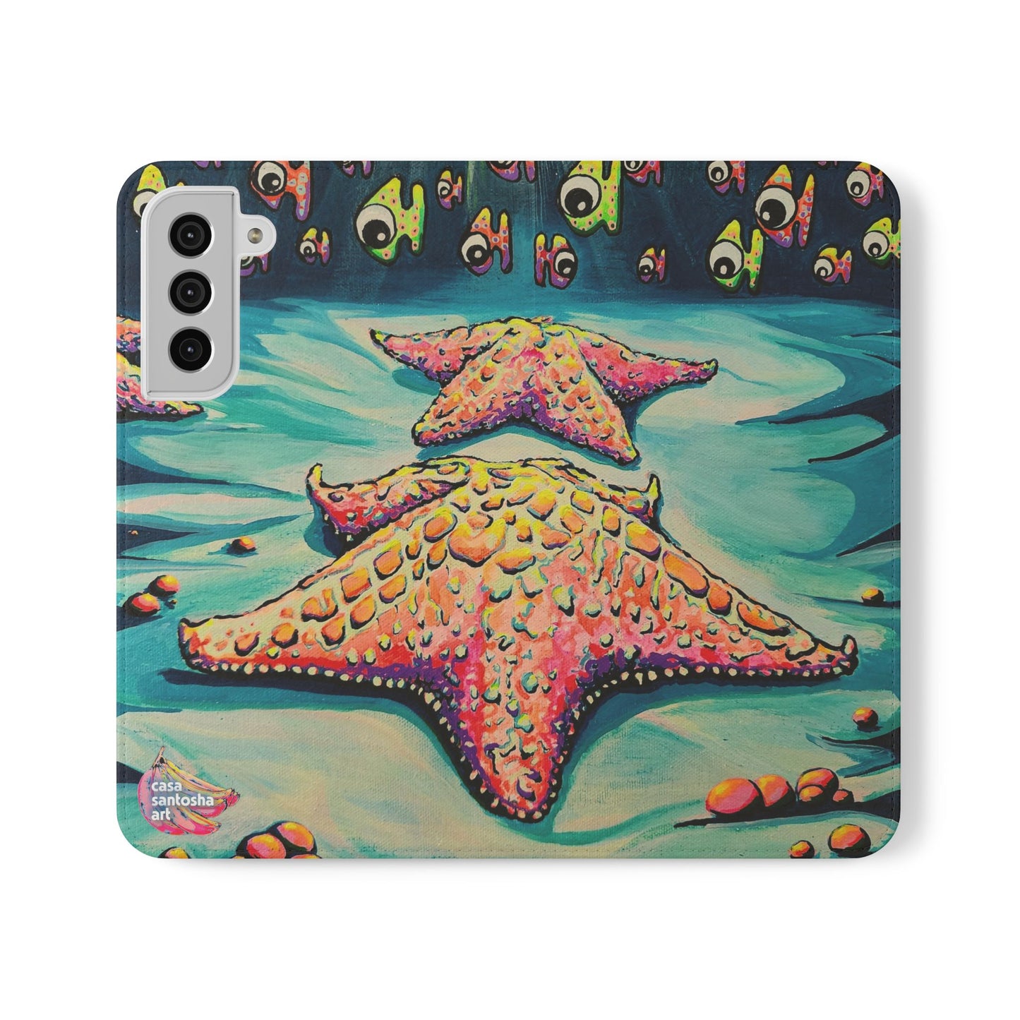 Cyclops Starfish Flip Phone Case – Wallet Cover with Card Slots