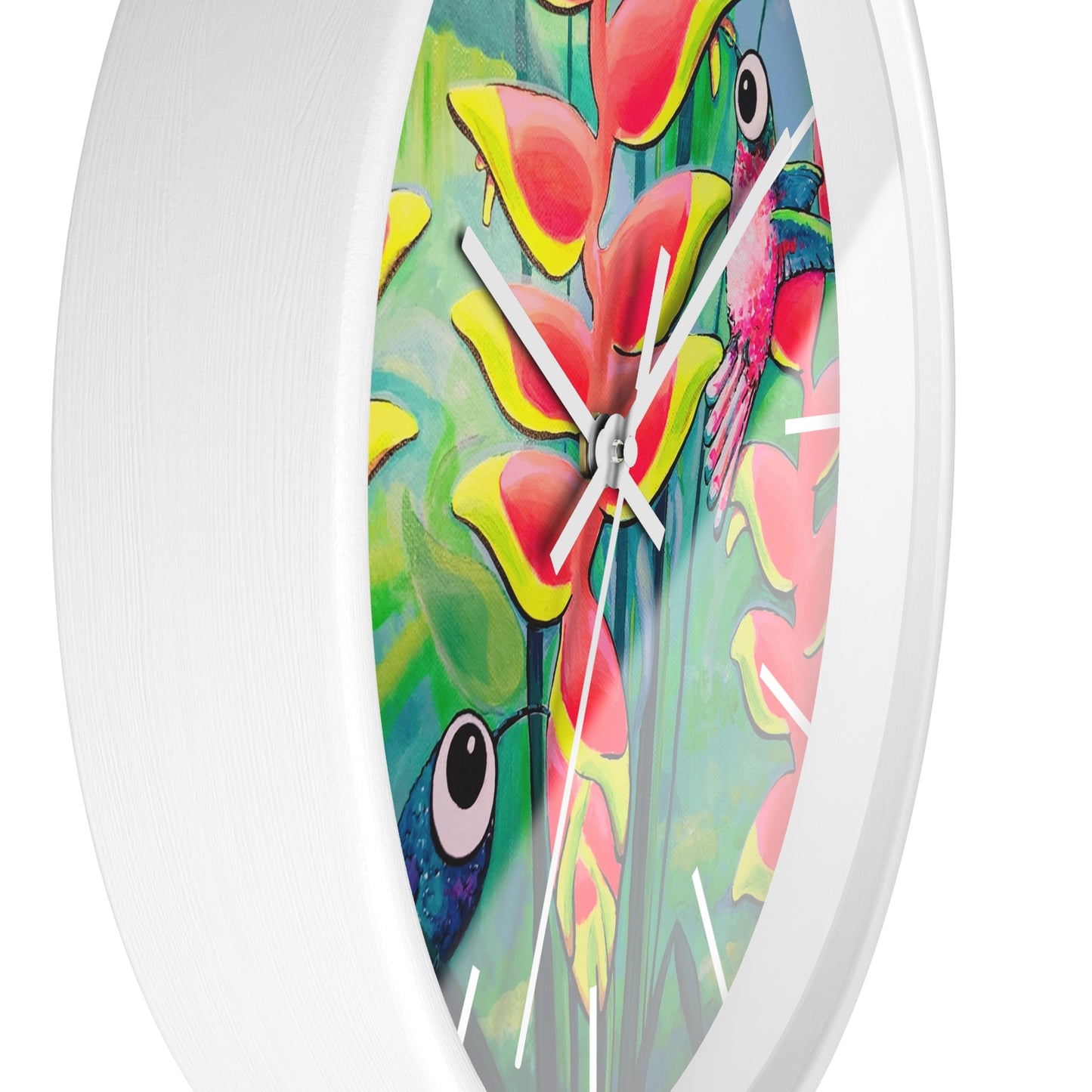 Cyclops Hummingbirds Pop Art Wall Clock
