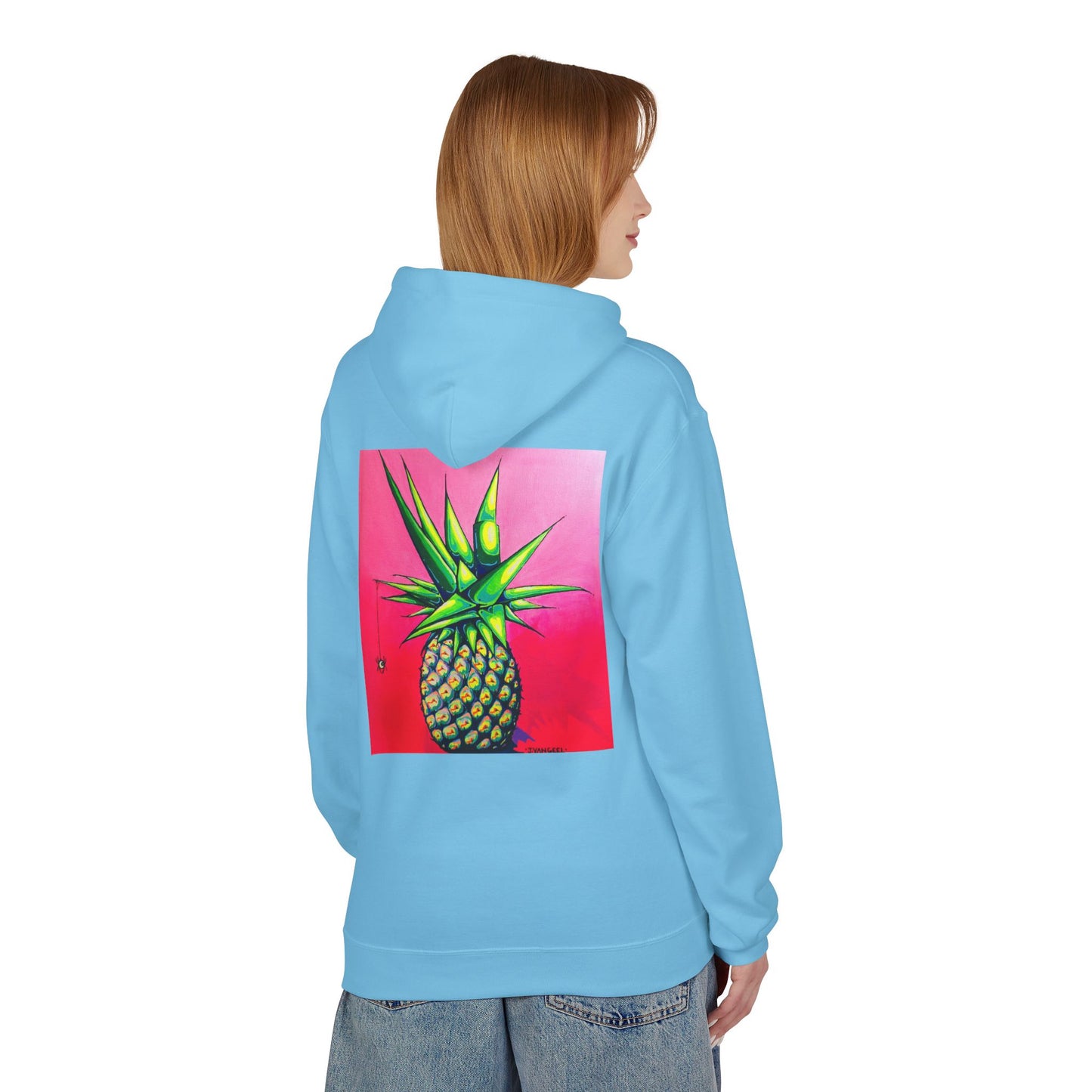 Unisex Neon Pineapple Soft Hoodie