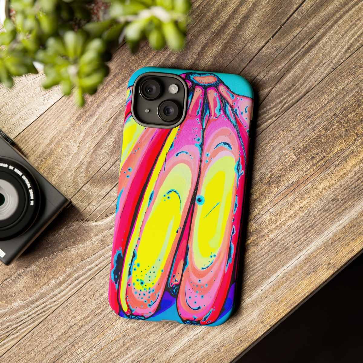 Neon Fat Bananas Tough Phone Case