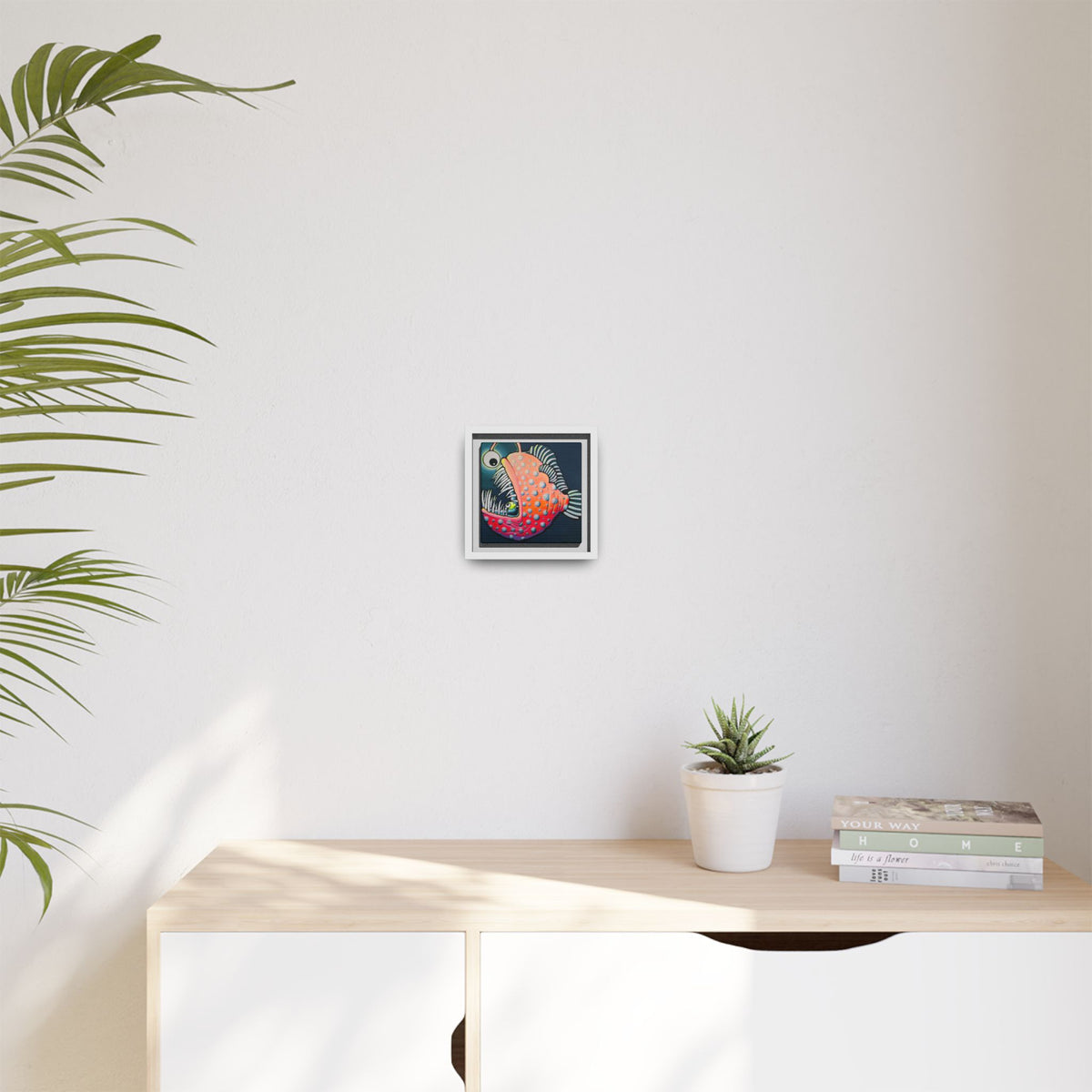 Framed Cyclops Anglerfish Canvas Wall Art
