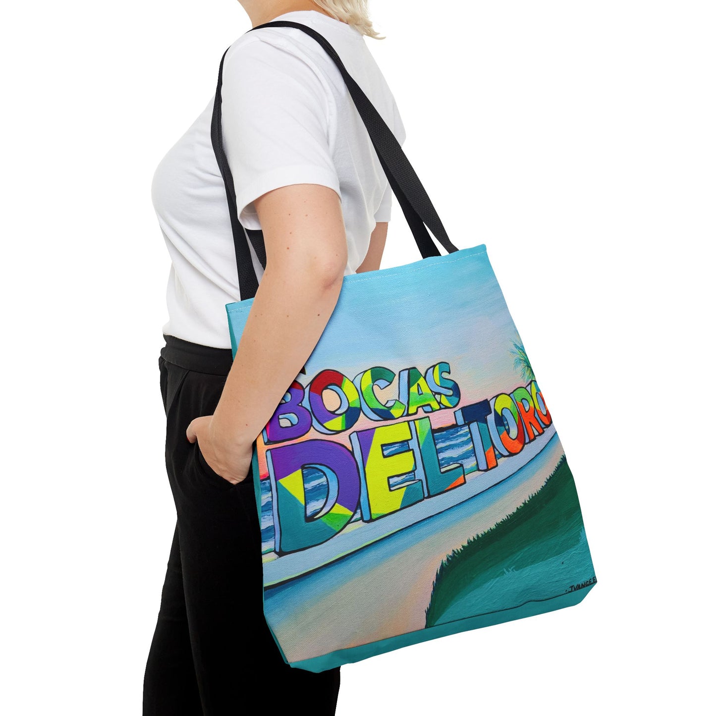 Premium Bocas Del Toro Sign Tote Bag, Original Artist Design, Reusable Shopping Tote,  Eco-Friendly