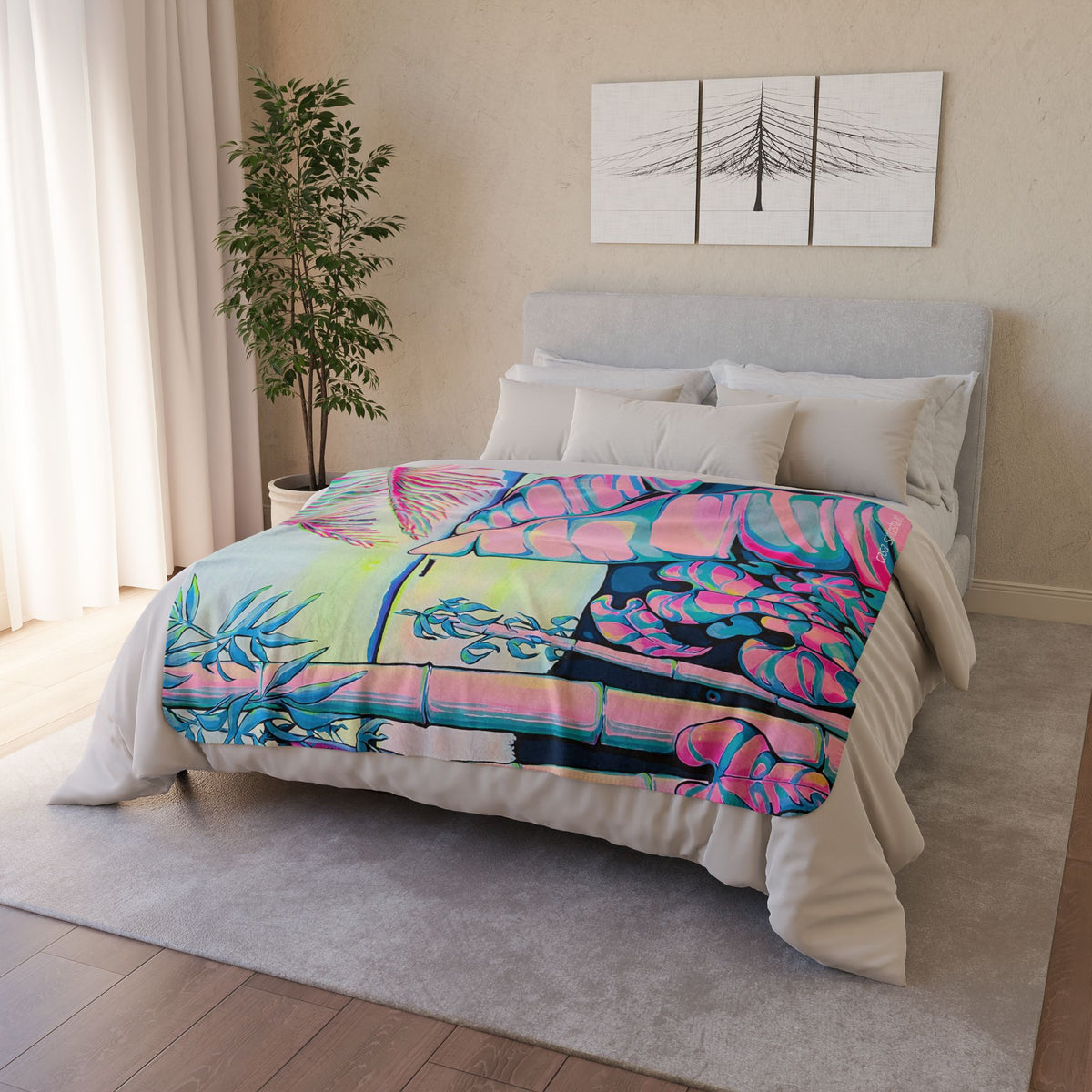 Serenity Bocas Fleece Sherpa Blanket