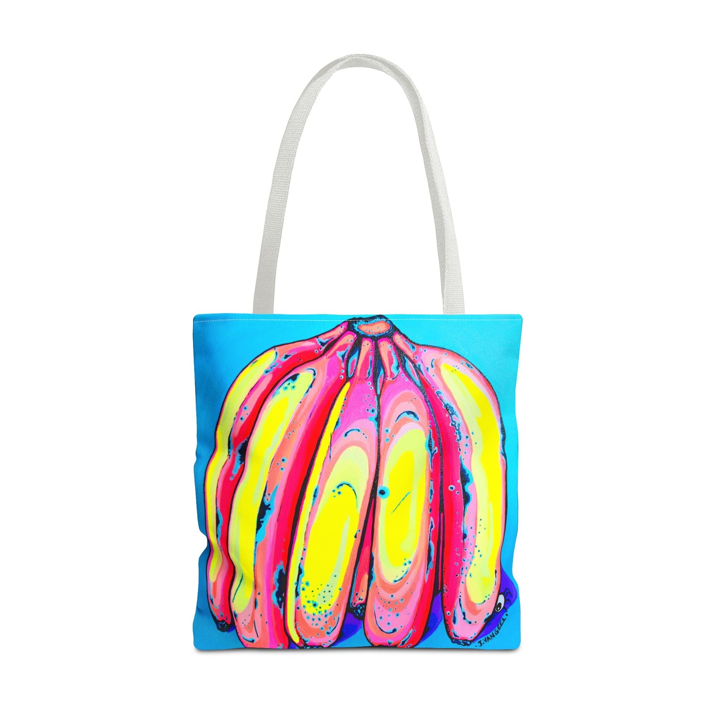 Premium Neon Fat Bananas Tote Bag, Original Artist Design, Reusable Shopping Tote, Eco-Friendly