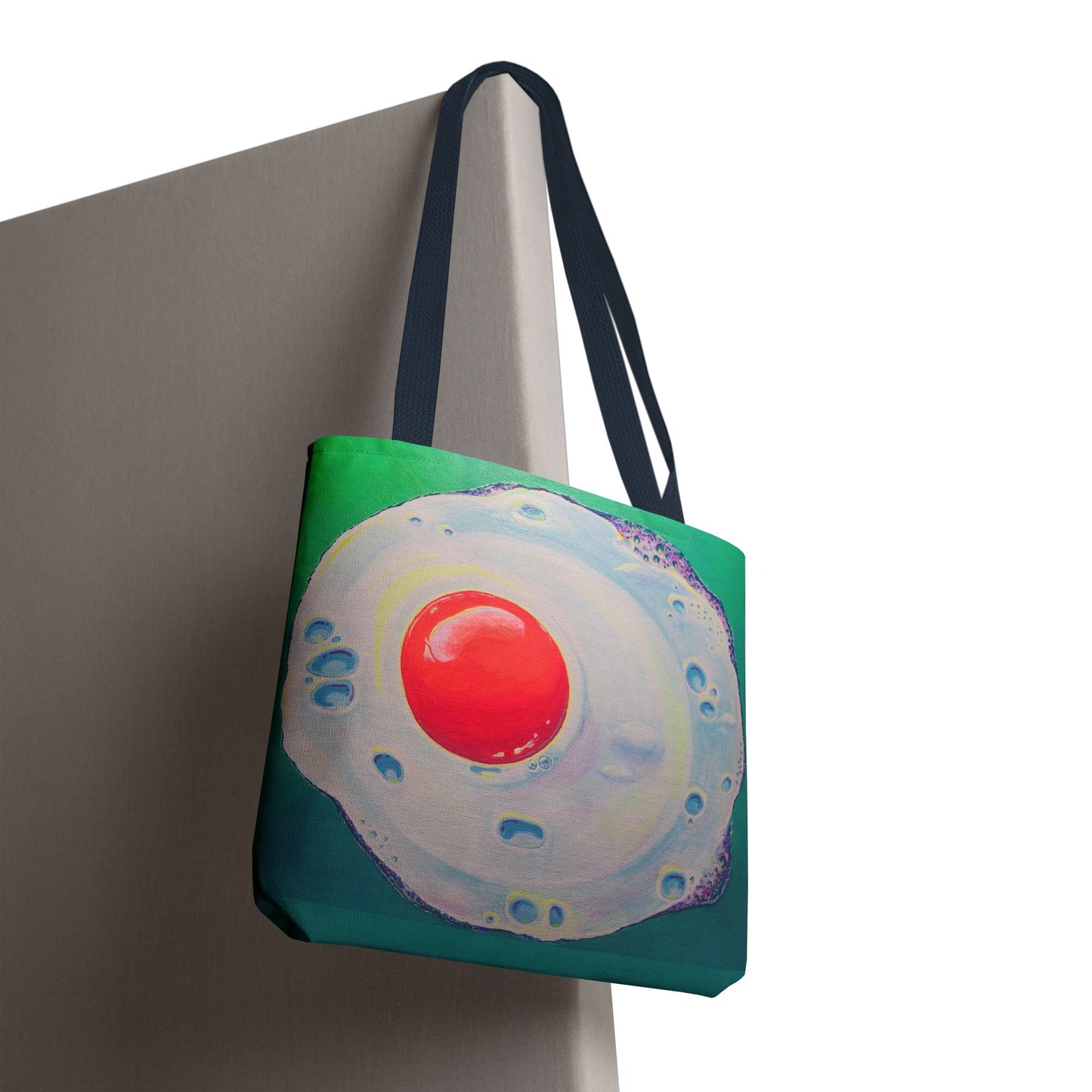 Premium Neon Fried Egg Tote Bag, Original Artist Design, Reusable Shopping Tote,  Eco-Friendly