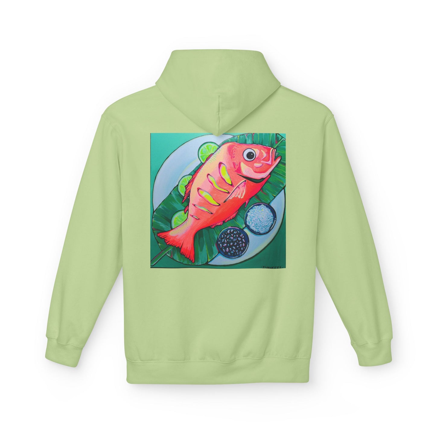 Unisex Neon Fried Fish Soft Hoodie