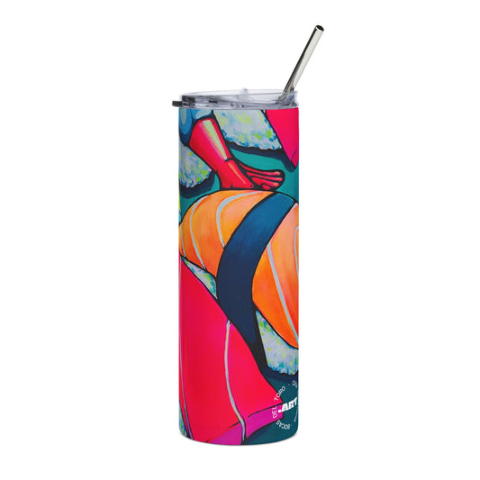 Neon Sushi Stainless Steel Tumbler, 20oz | Fun Travel Mug, Eco-Friendly