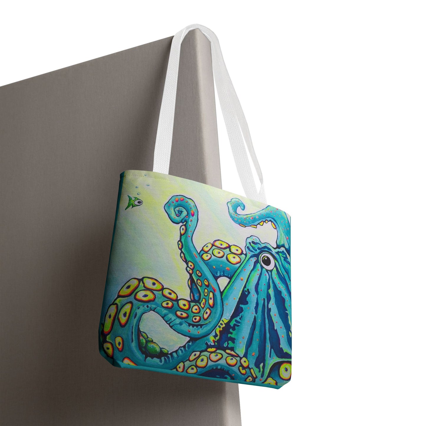 Premium Cyclops Octopus Tote Bag, Original Artist Design, Reusable Shopping Tote,  Eco-Friendly