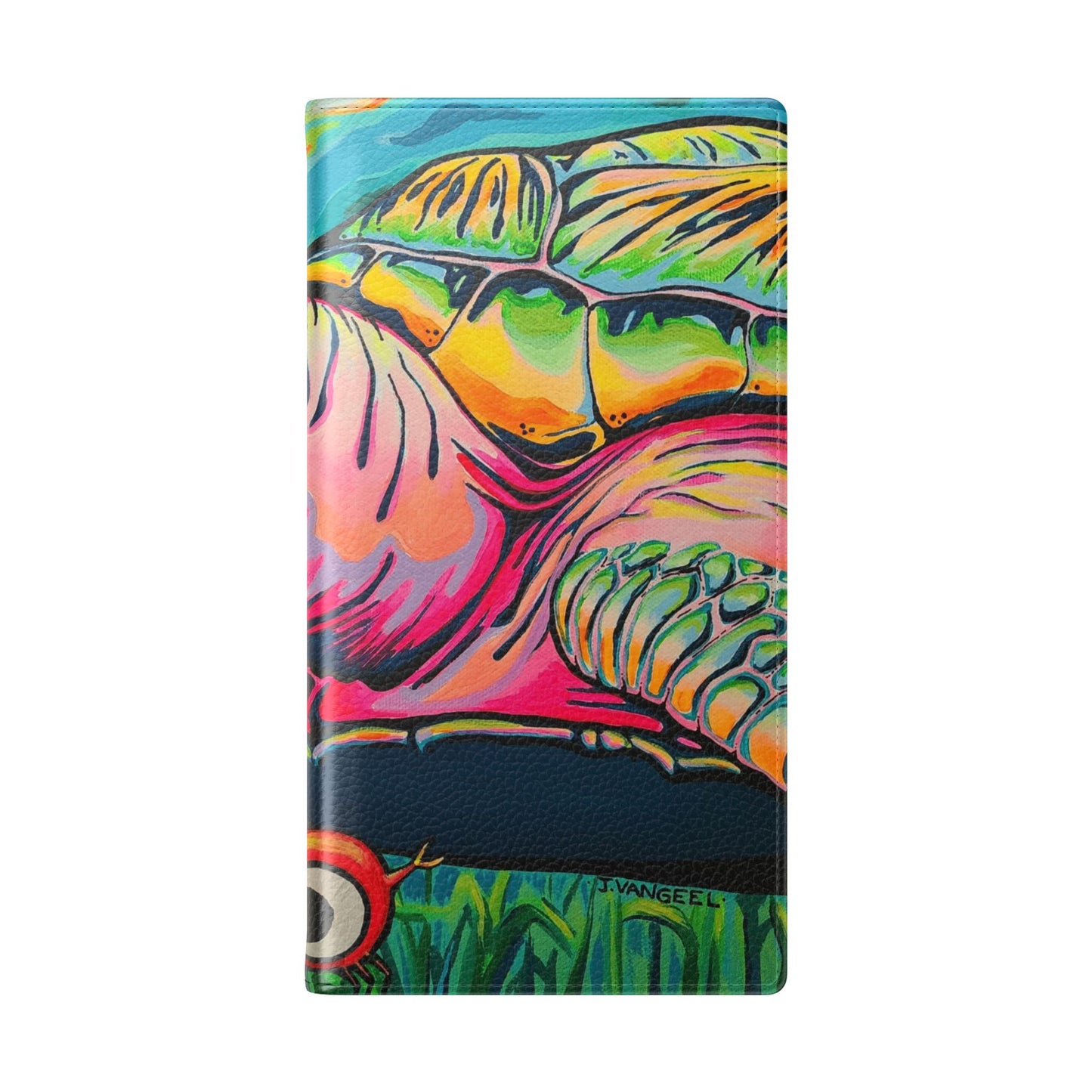 Cyclops Turtle Flip Phone Case – Wallet Cover with Card Slots