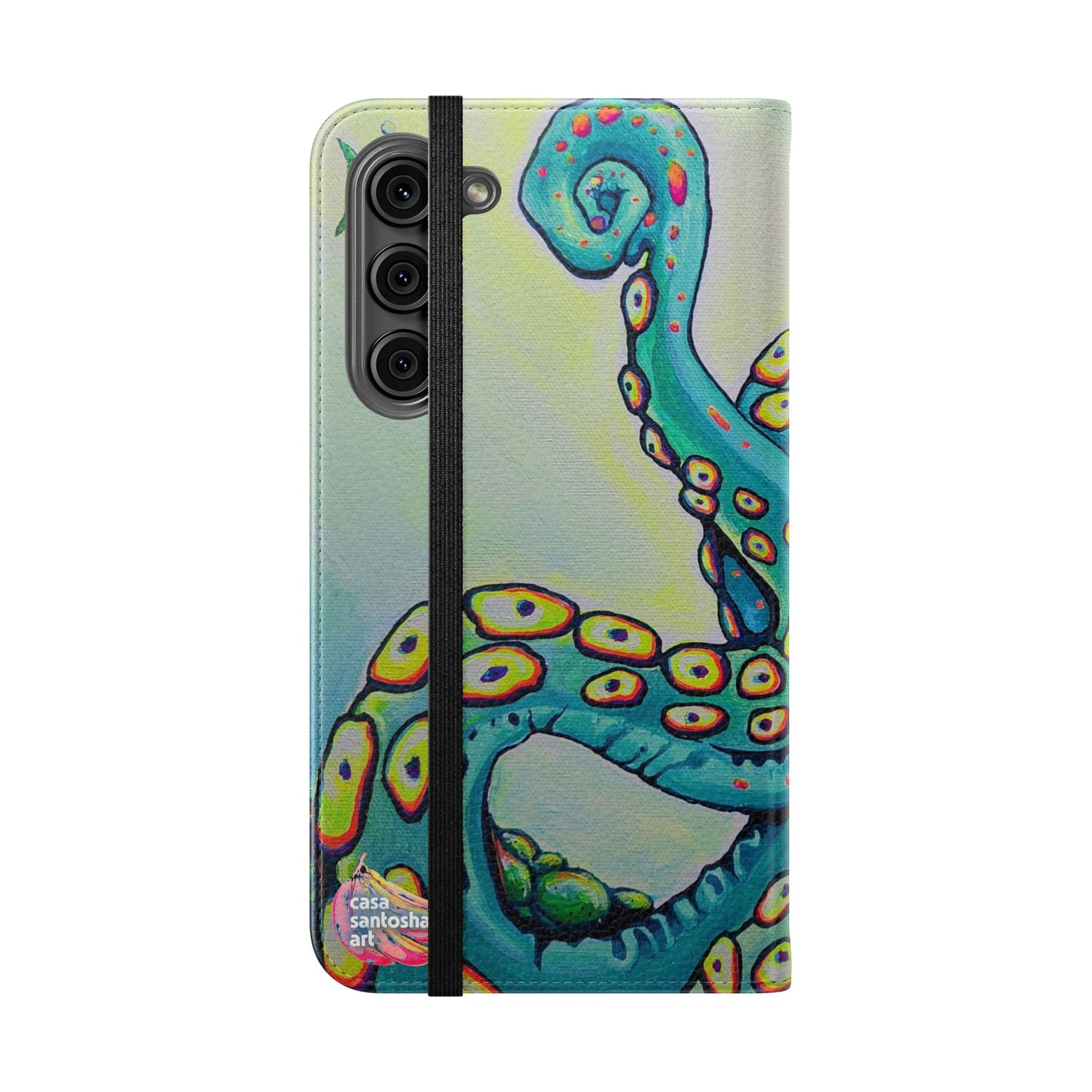 Cyclops Octopus Flip Phone Case – Wallet Cover with Card Slots