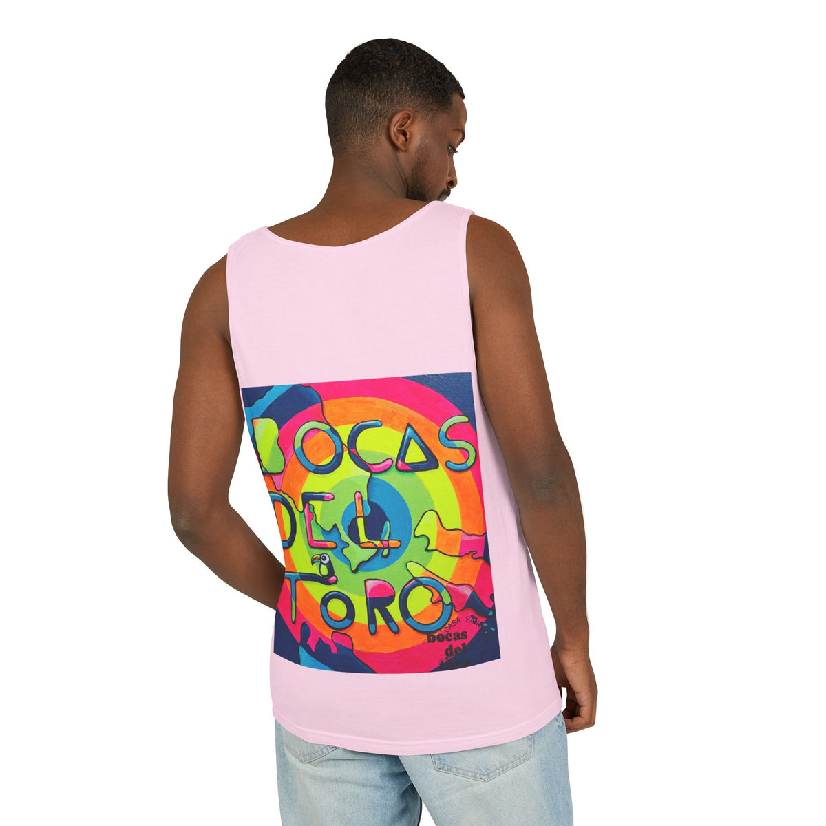 Unisex Bocas Del Toro Islands Tank Top - neon pop art by Casa Santosha Art