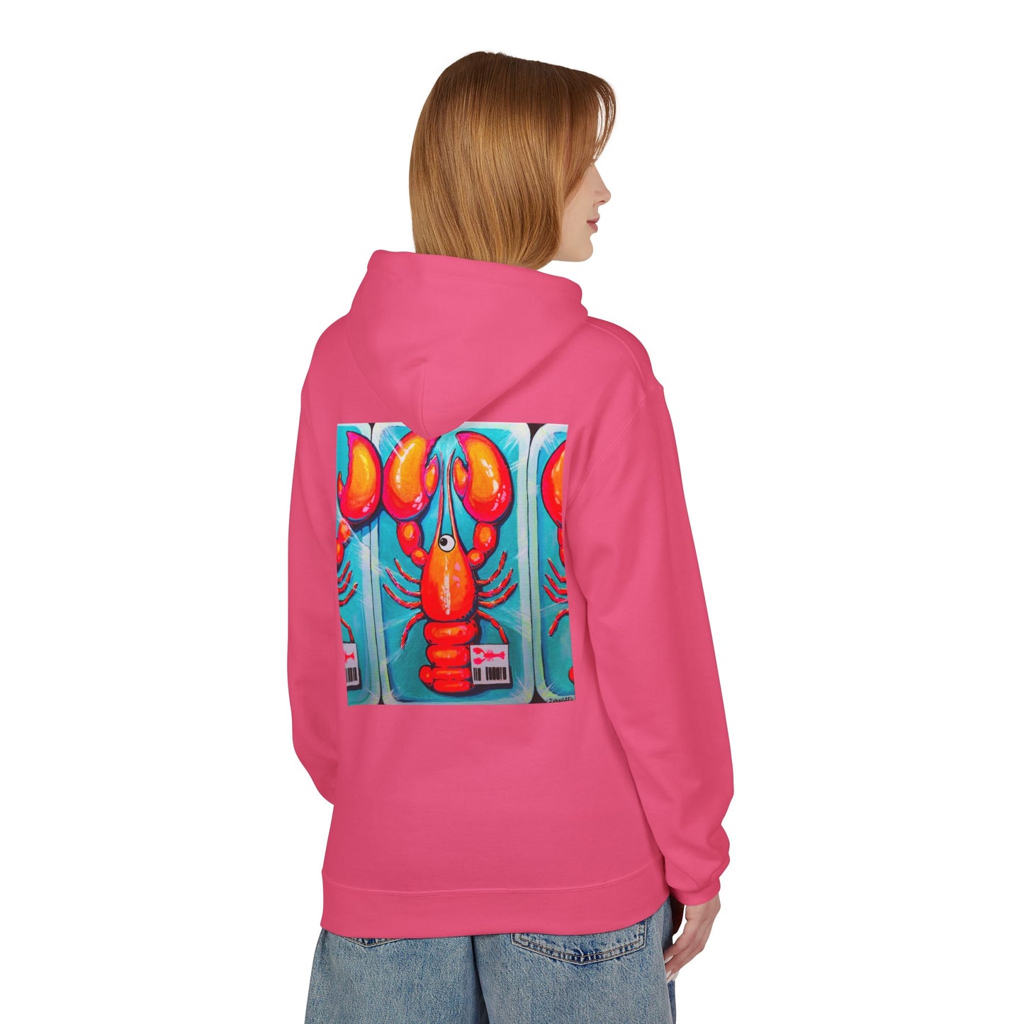 Unisex Fresh Neon Lobster Soft Hoodie