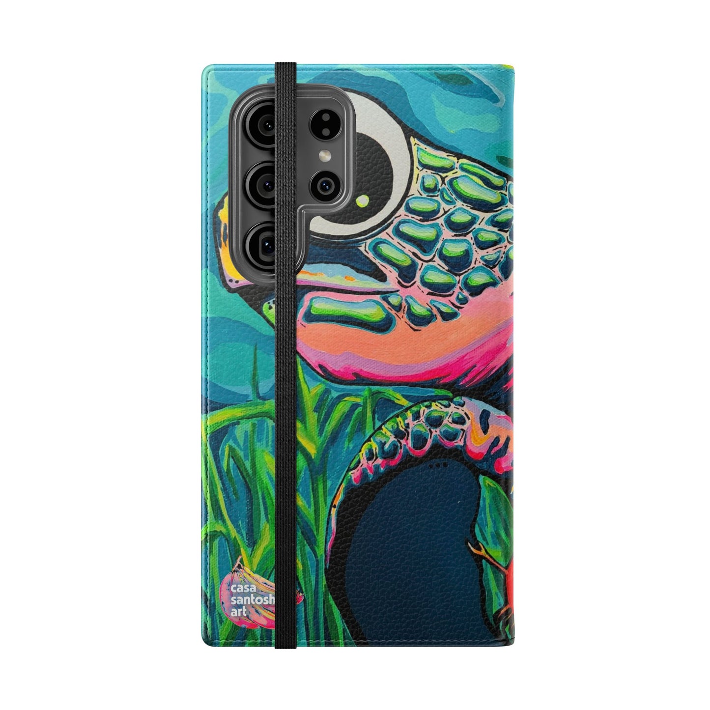 Cyclops Turtle Flip Phone Case – Wallet Cover with Card Slots