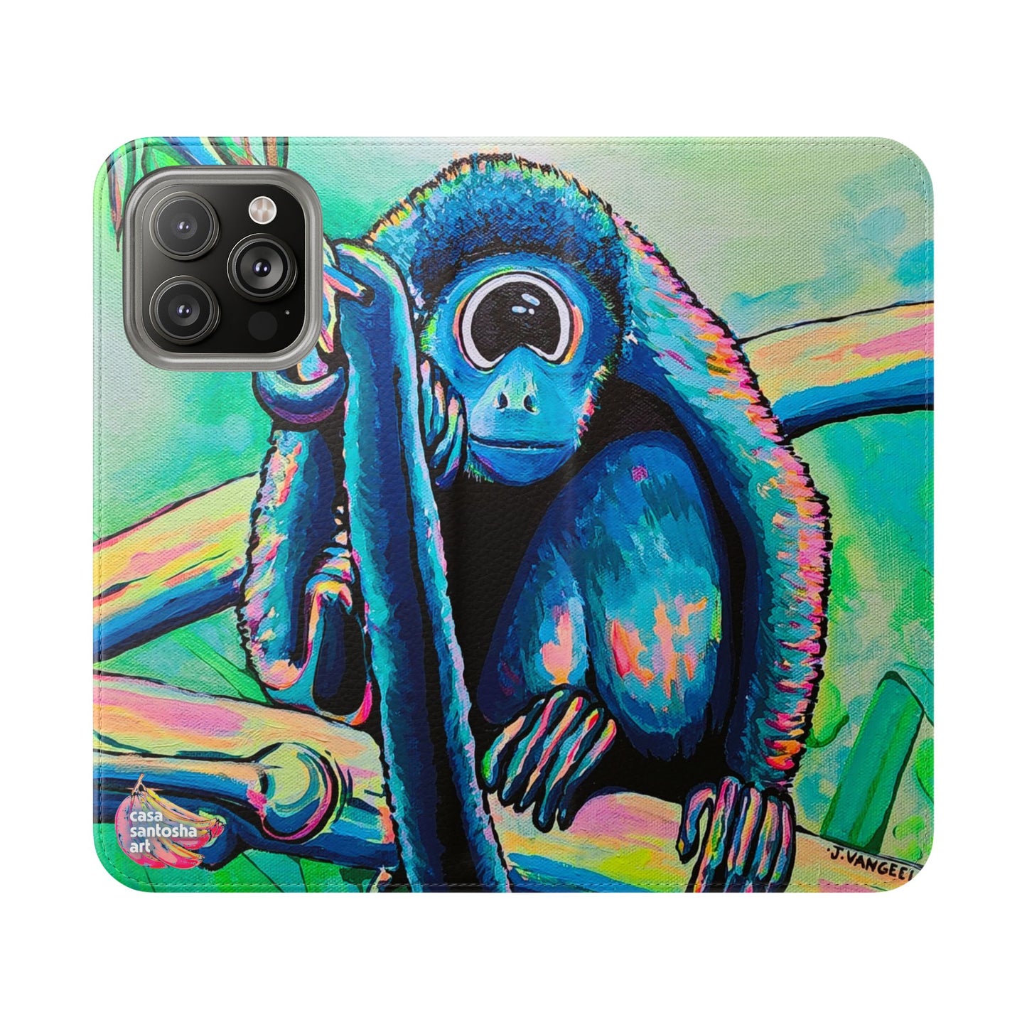 Cyclops Monkey Flip Phone Case – Wallet Cover with Card Slots