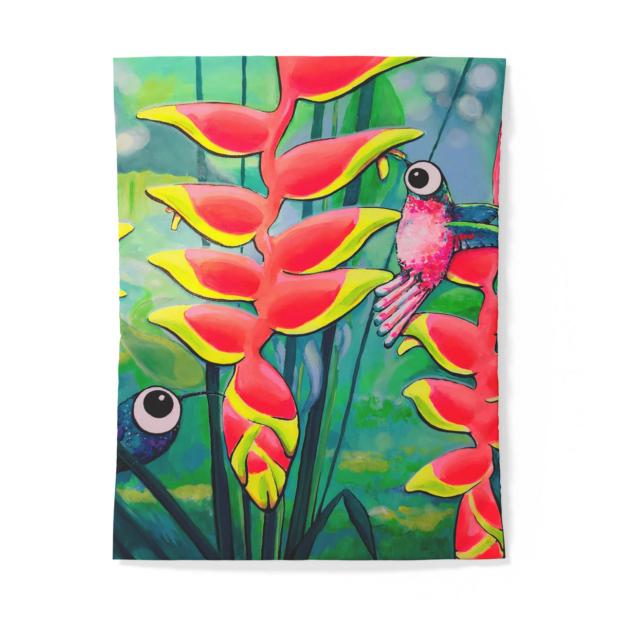 Cyclops Hummingbirds Duvet Cover