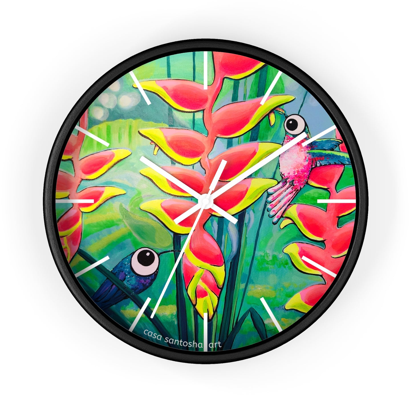 Cyclops Hummingbirds Pop Art Wall Clock