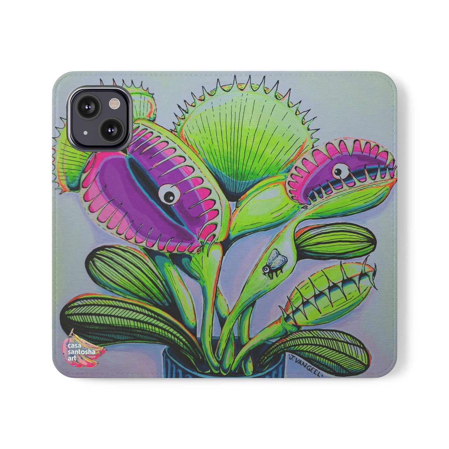 Cyclops Venus Fly Trap Flip Phone Case – Wallet Cover with Card Slots