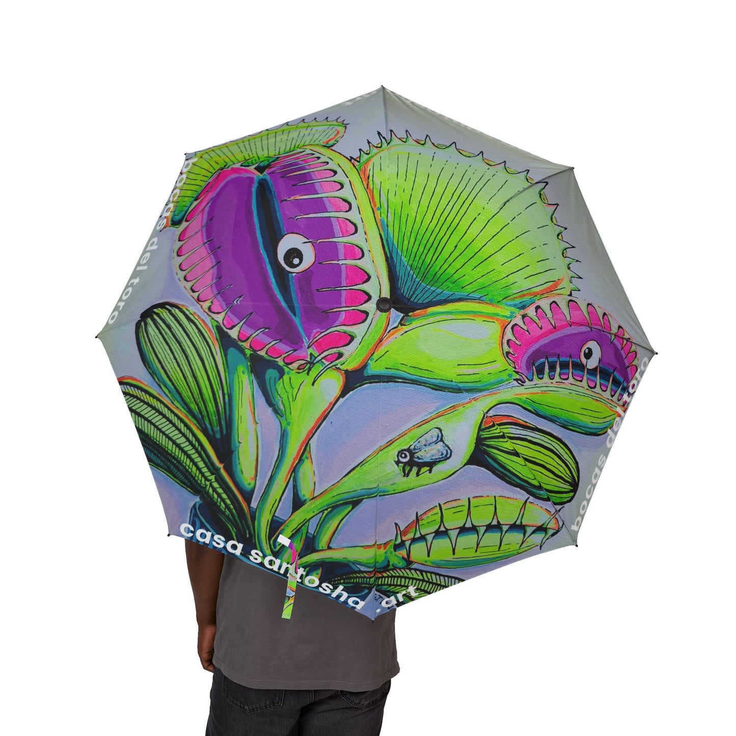 Venus Fly Trap Tropical Umbrella - Foldable & Stylish Rain Gear