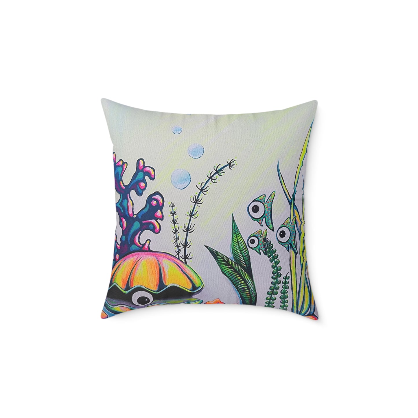 Cyclops Clam Art Canvas Decorative Pillow