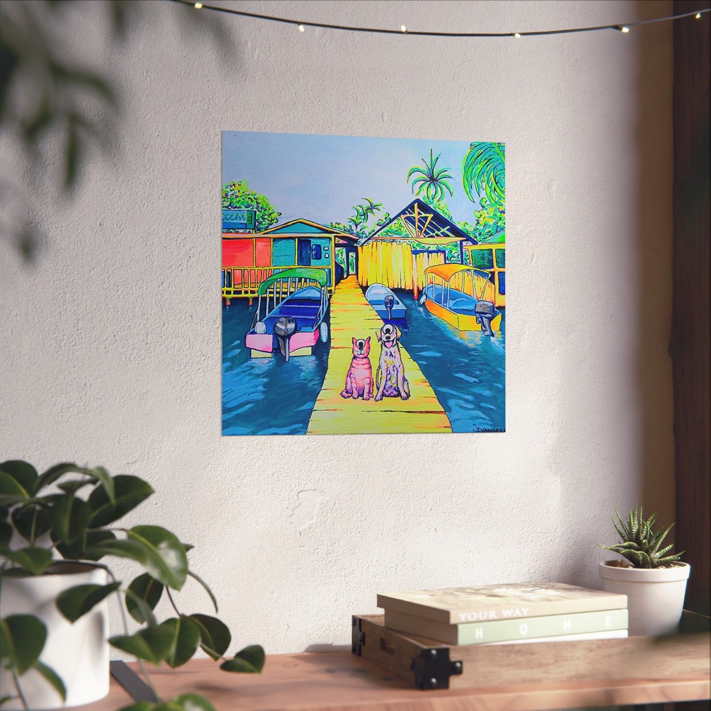 Cyclops Cat and Dog in Bocas Giclée Art Poster