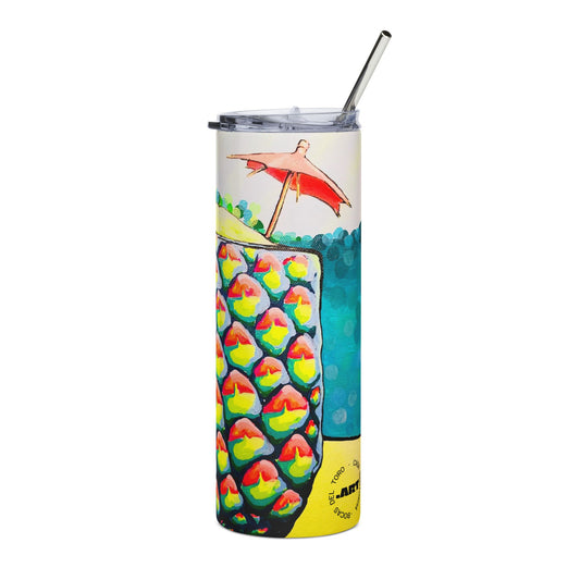 Neon Piña Colada Stainless Steel Tumbler, 20oz | Fun Travel Mug, Eco-Friendly